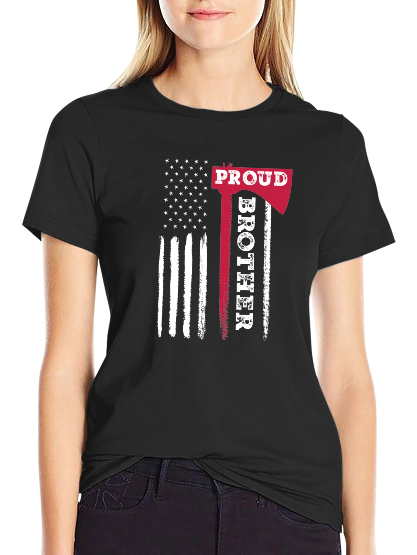 Proud Brother Firefighter Graphic T-Shirt