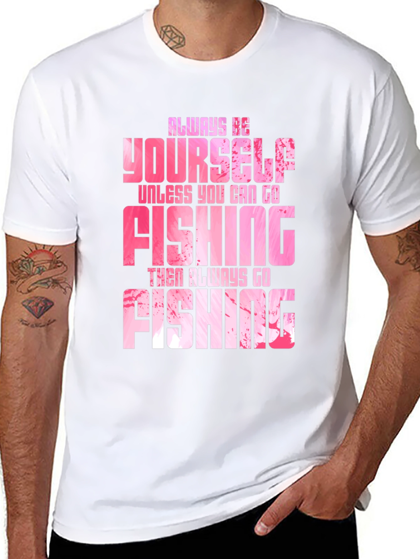 Always Be Fishing Graphic Tee - Soft Cotton