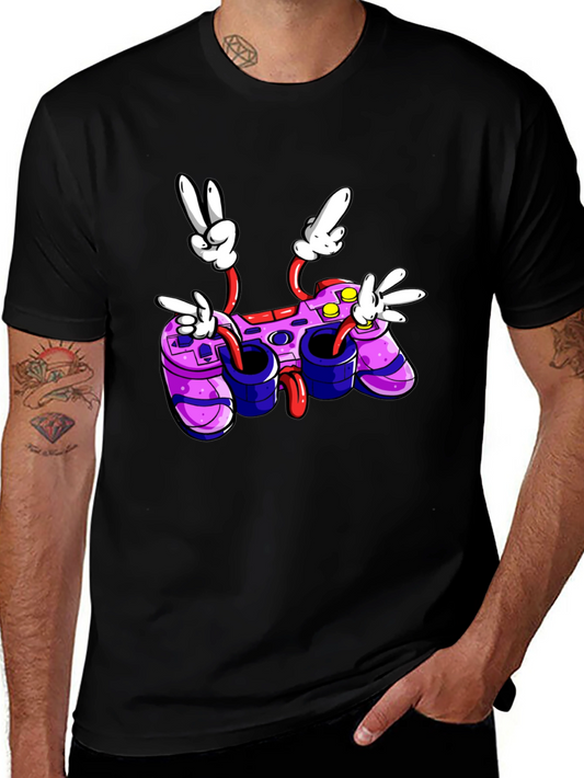 Cartoon Game Controller T-Shirt - Gamer Style