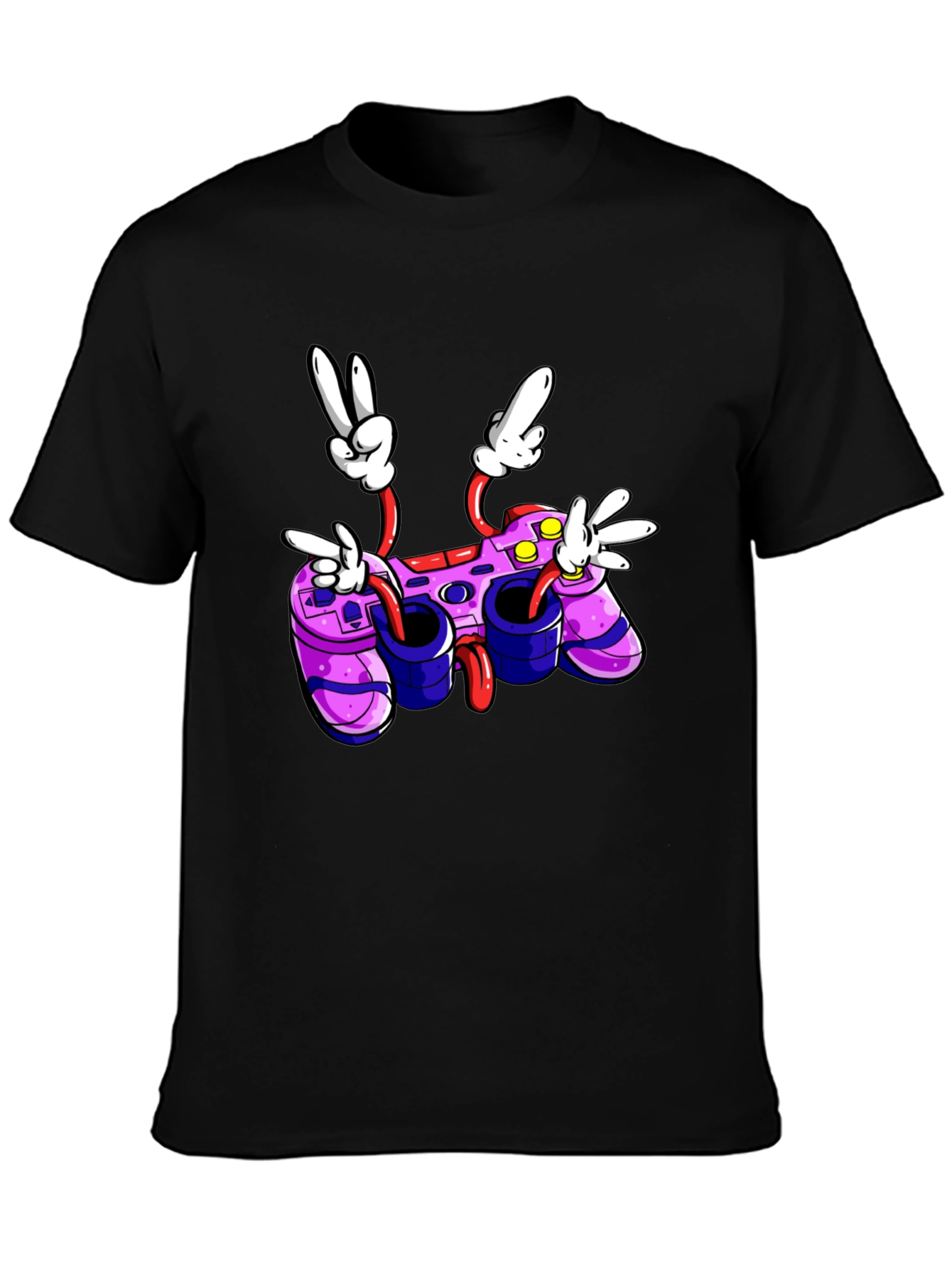 Cartoon Game Controller T-Shirt - Gamer Style