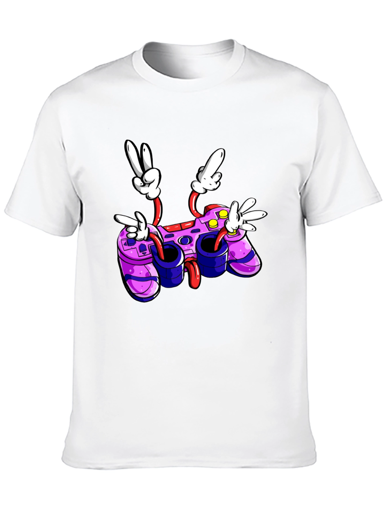Cartoon Game Controller T-Shirt - Gamer Style