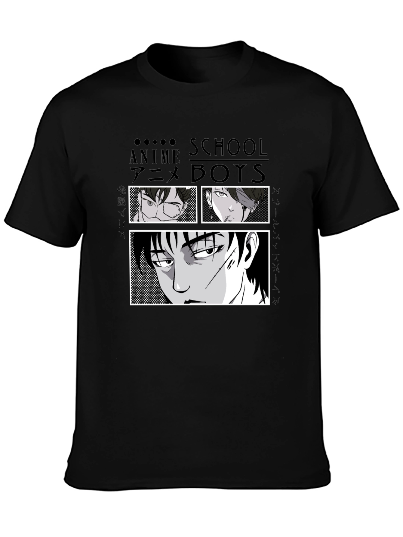 Anime School Boys Graphic T-Shirt