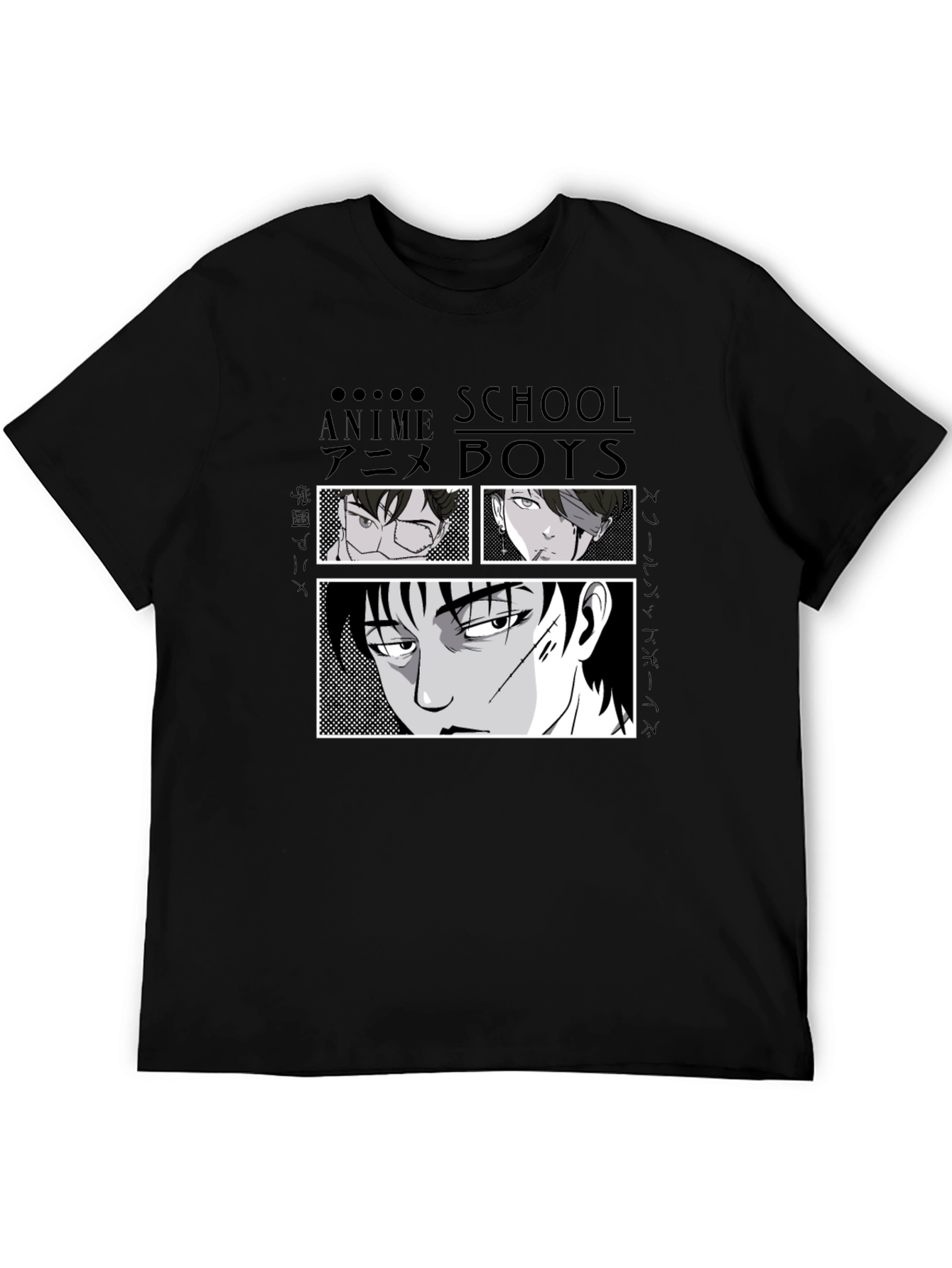 Anime School Boys Graphic T-Shirt
