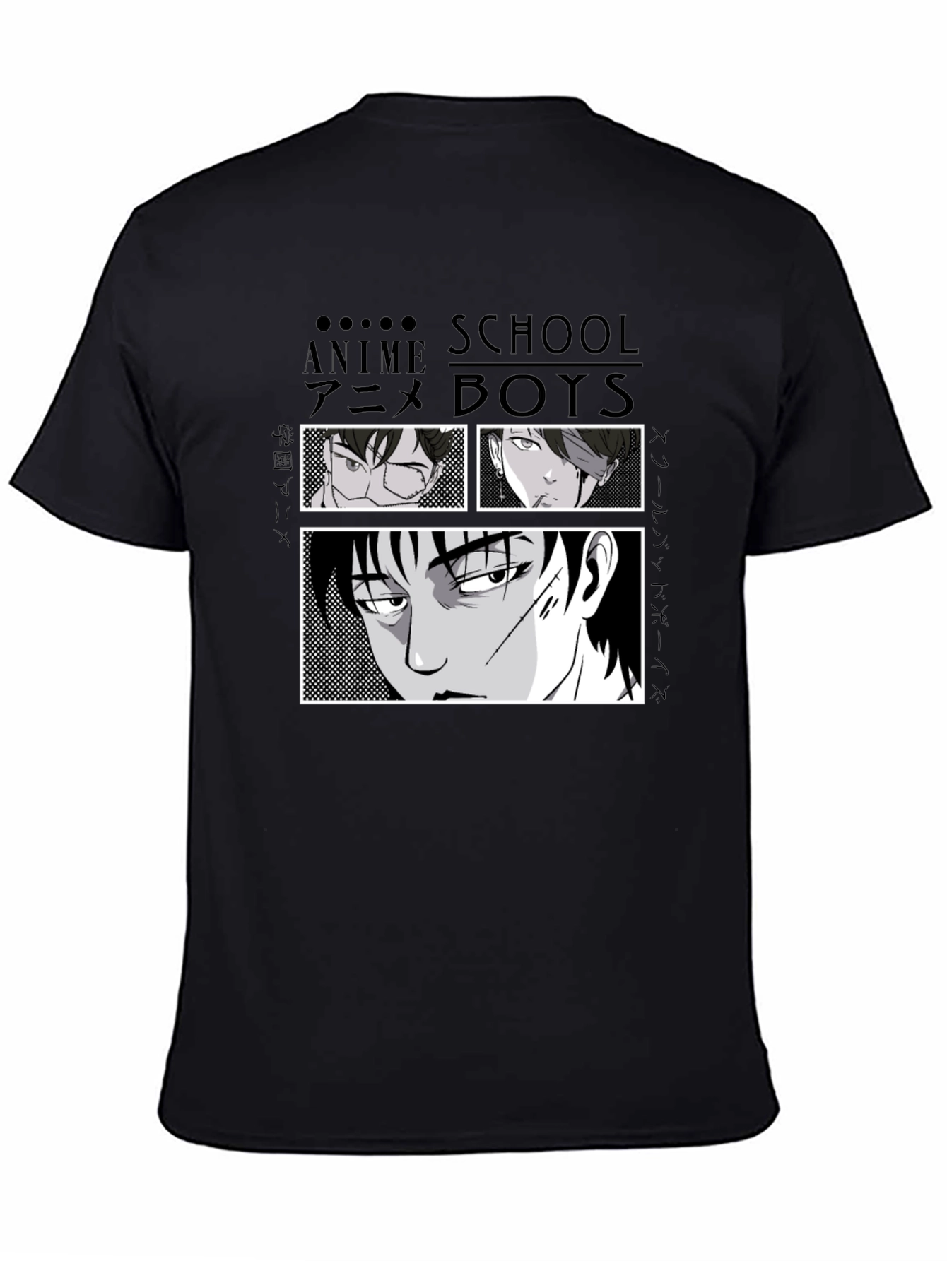 Anime School Boys Graphic T-Shirt