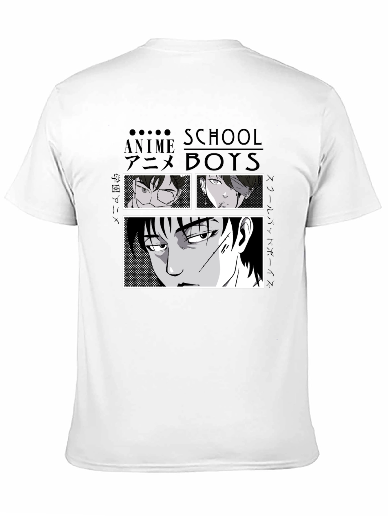 Anime School Boys Graphic T-Shirt