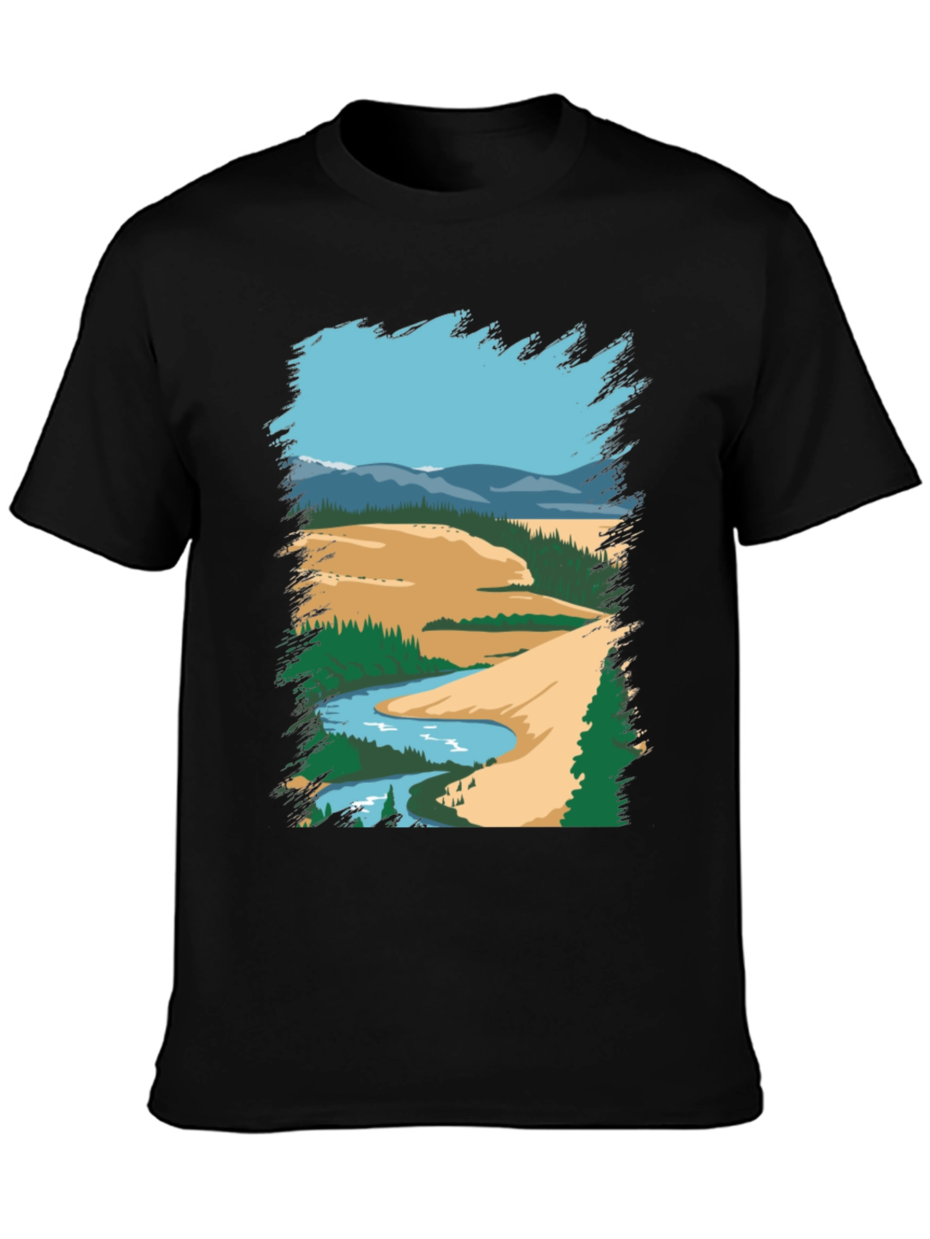 Scenic River Graphic Tee - Nature Lover Apparel