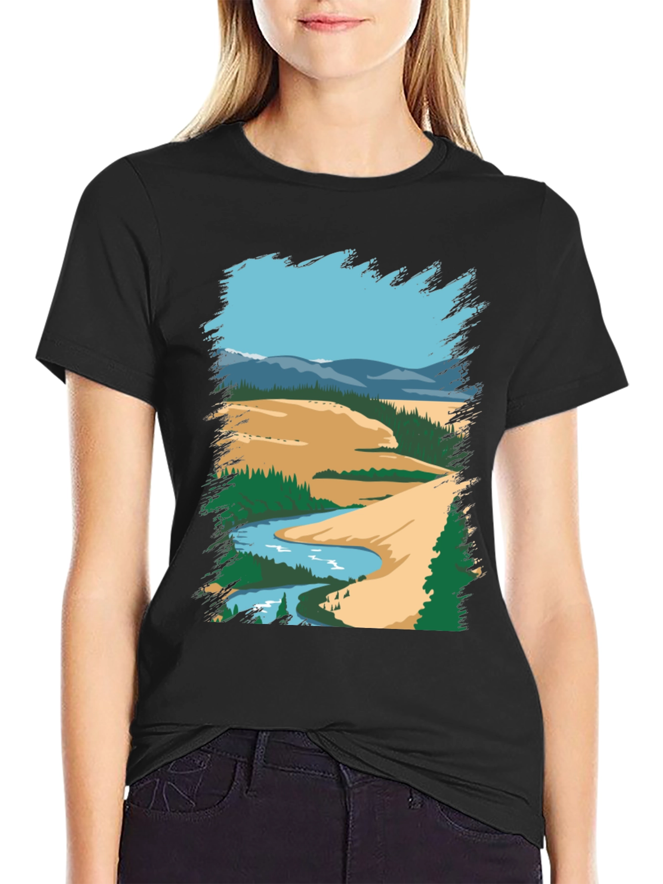 Scenic River Graphic Tee - Nature Lover Apparel