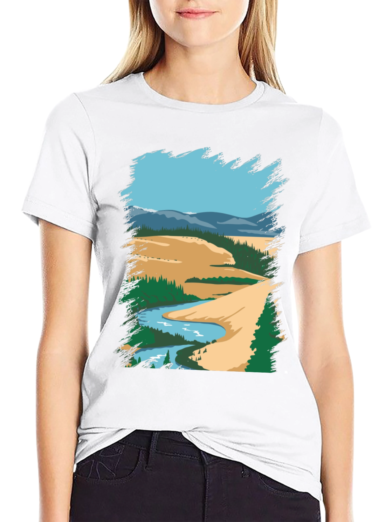 Scenic River Graphic Tee - Nature Lover Apparel