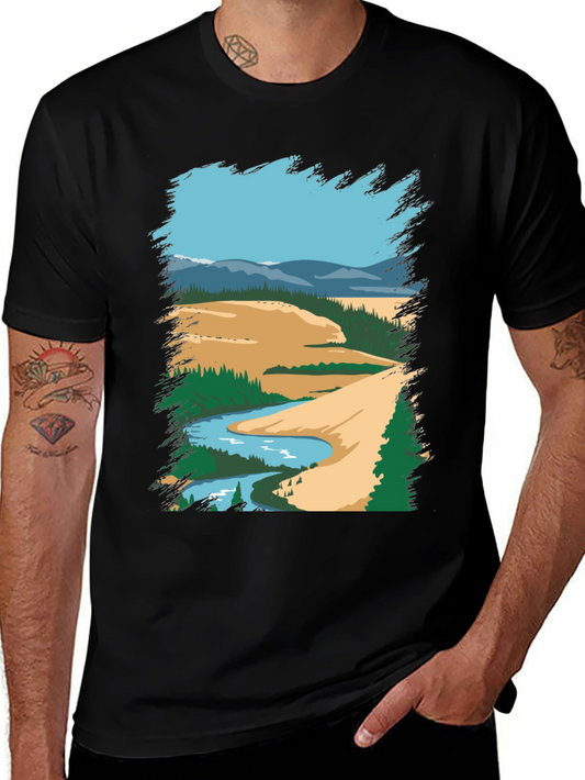 Scenic River Graphic Tee - Nature Lover Apparel