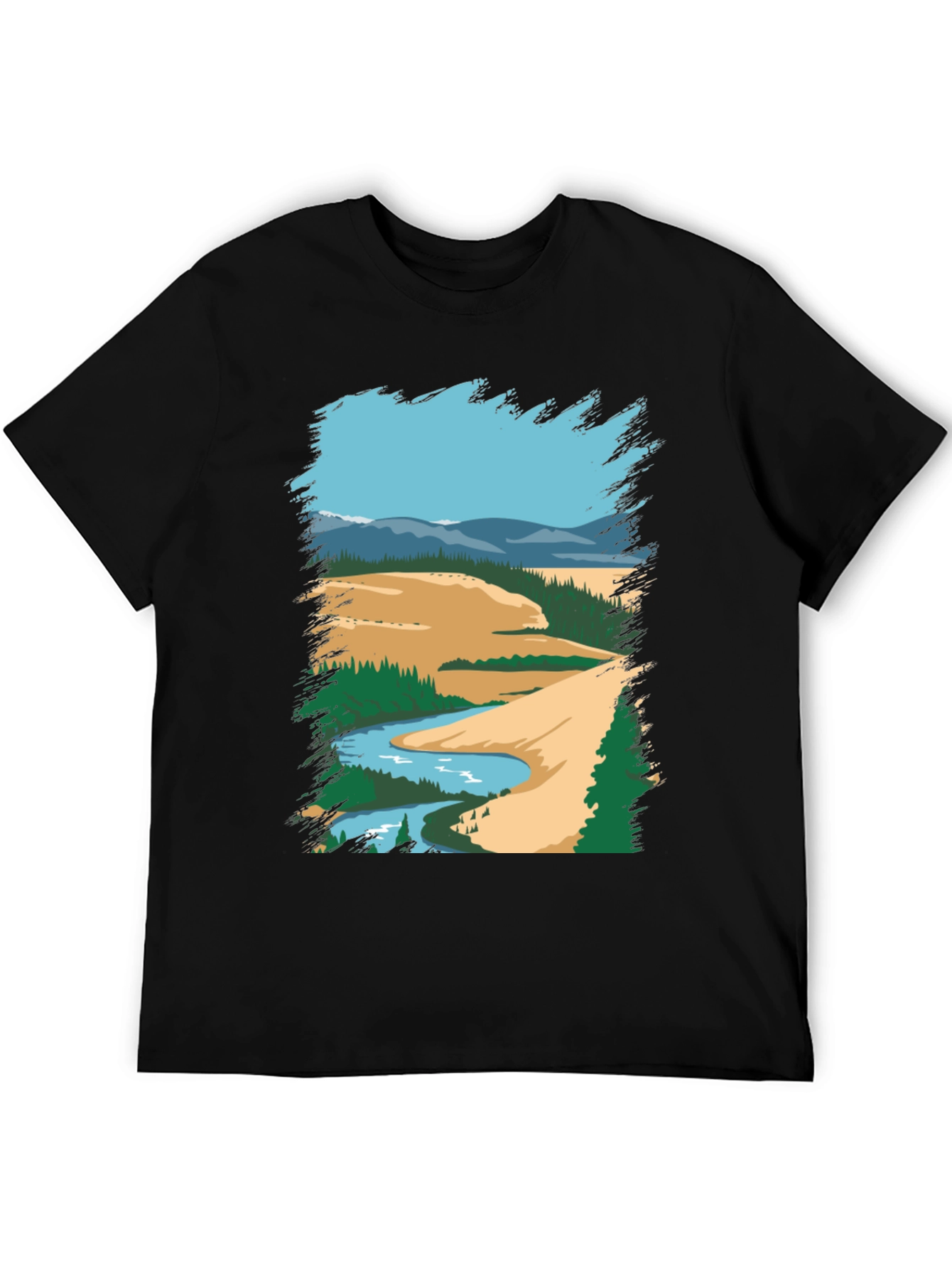 Scenic River Graphic Tee - Nature Lover Apparel