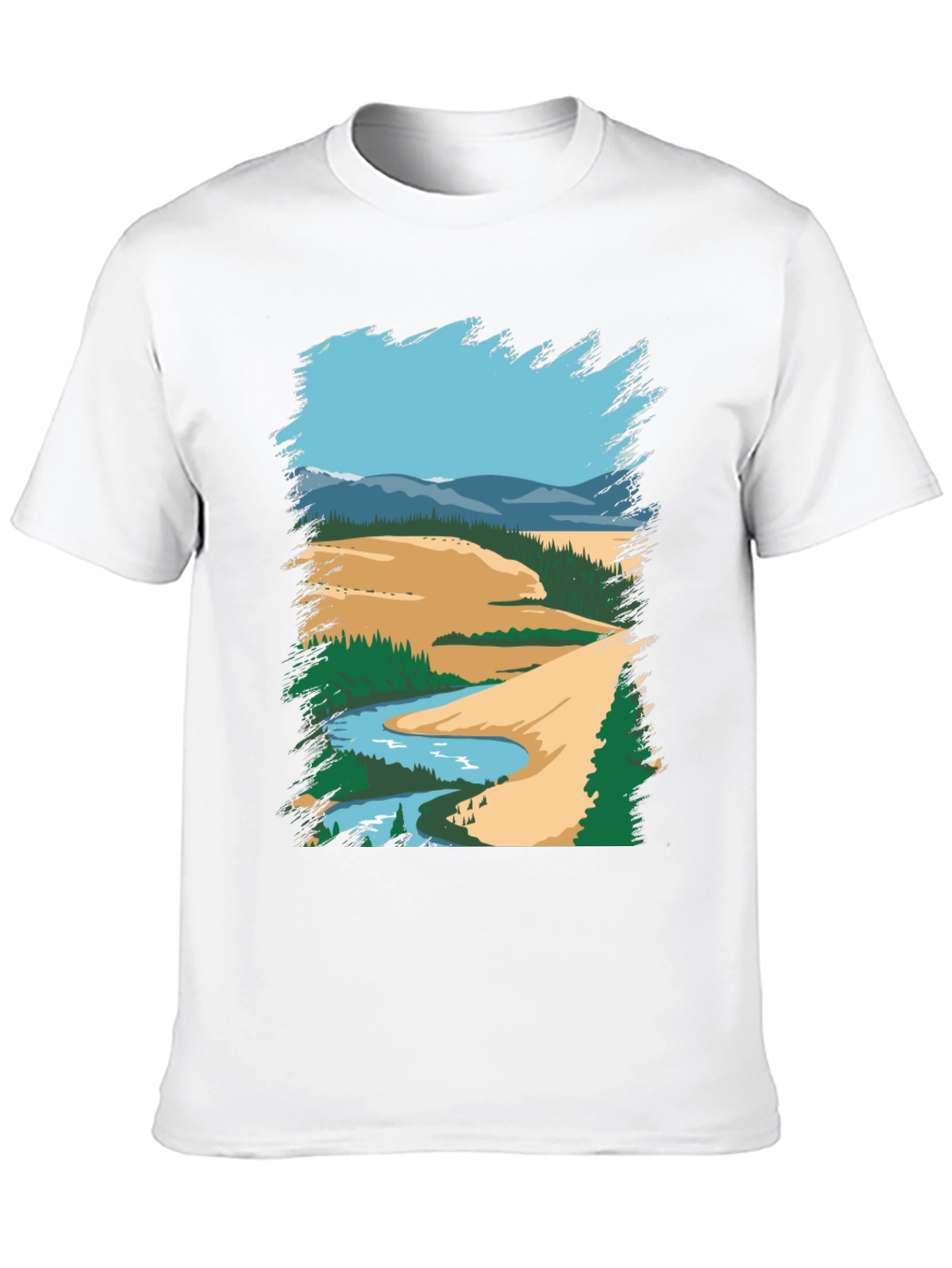 Scenic River Graphic Tee - Nature Lover Apparel