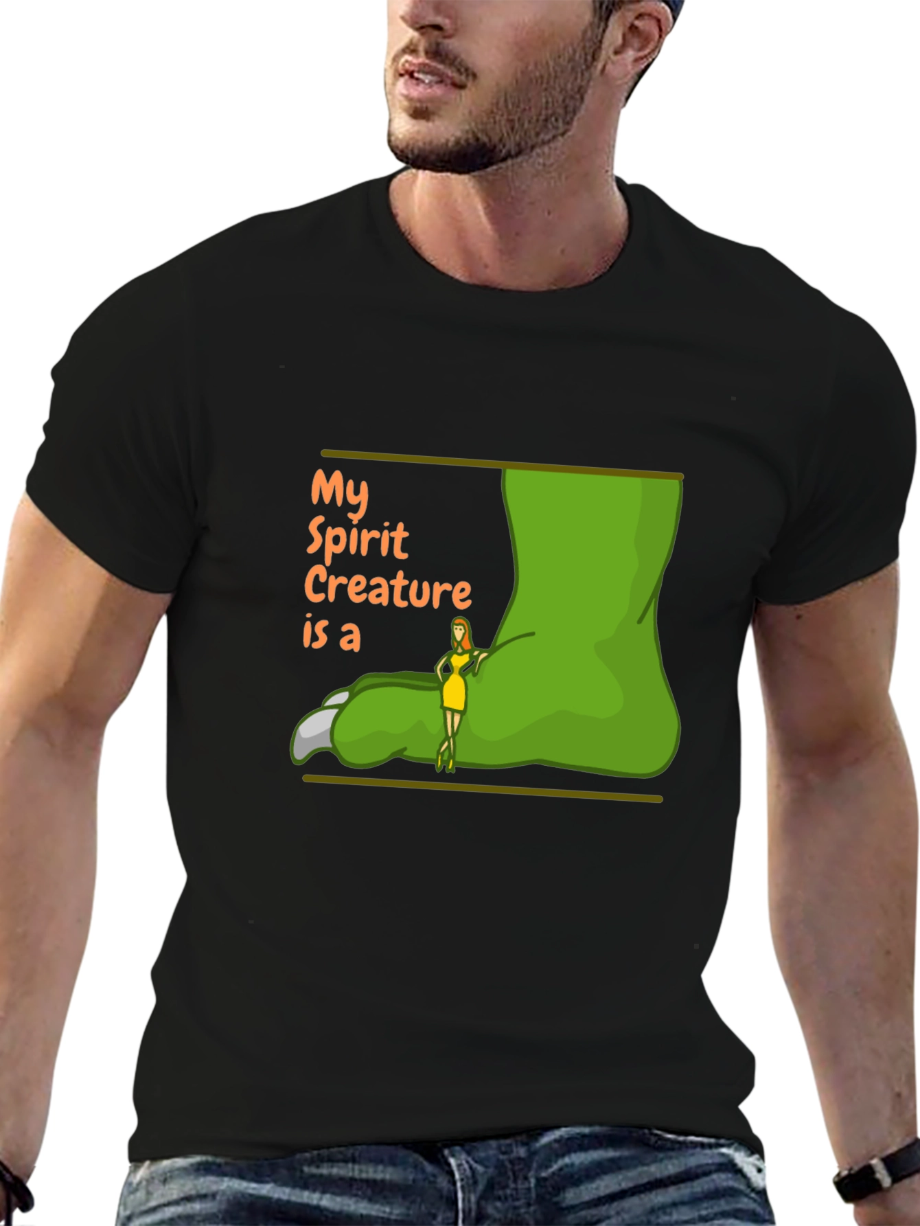 My Spirit Creature T-Shirt - Black Graphic Tee