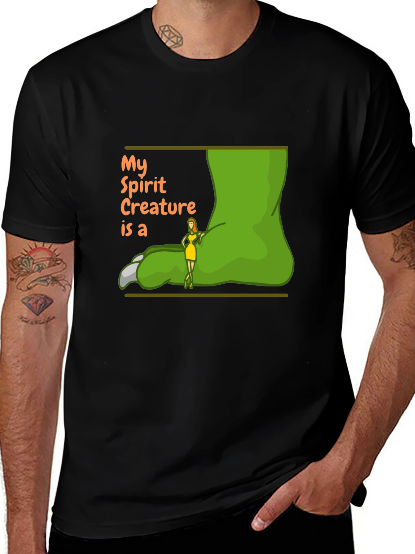 My Spirit Creature T-Shirt - Black Graphic Tee