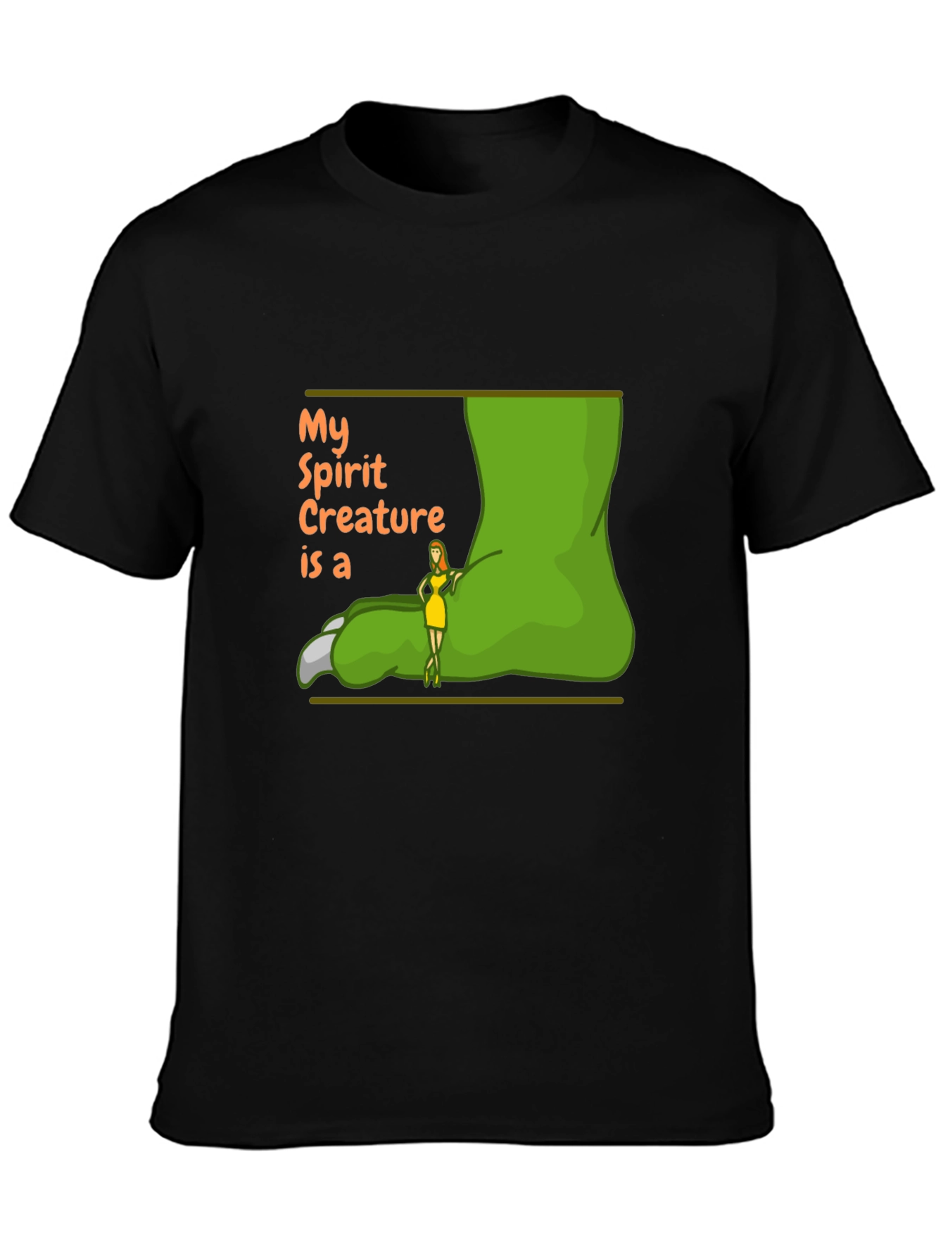 My Spirit Creature T-Shirt - Black Graphic Tee