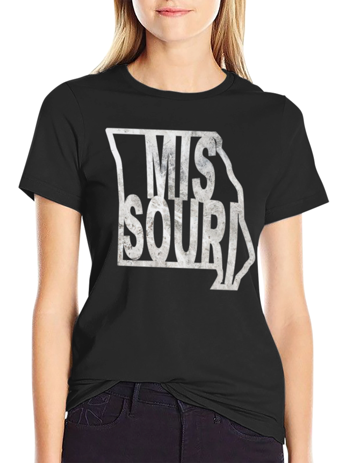 Missouri State Graphic T-Shirt - Distressed Design