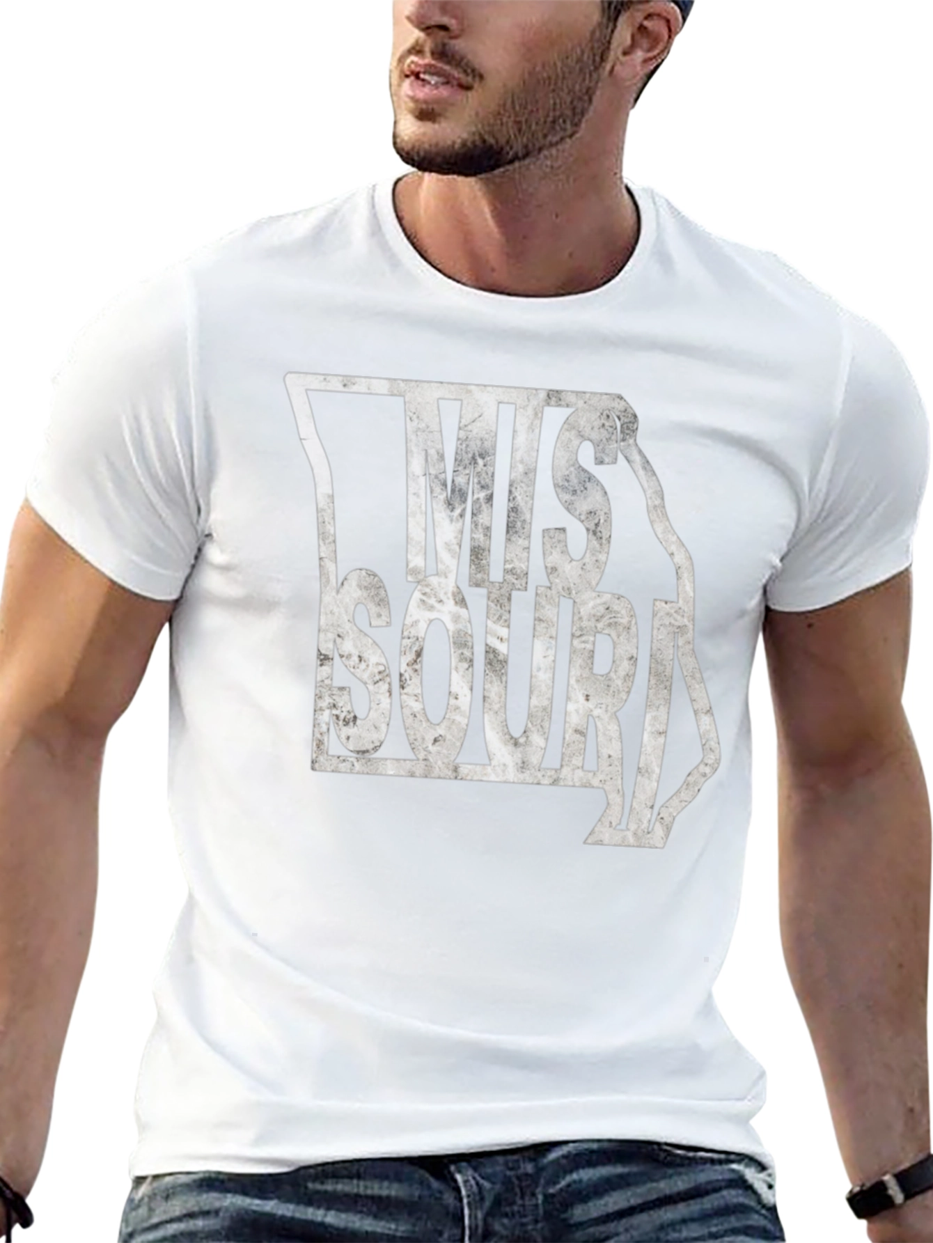 Missouri State Graphic T-Shirt - Distressed Design