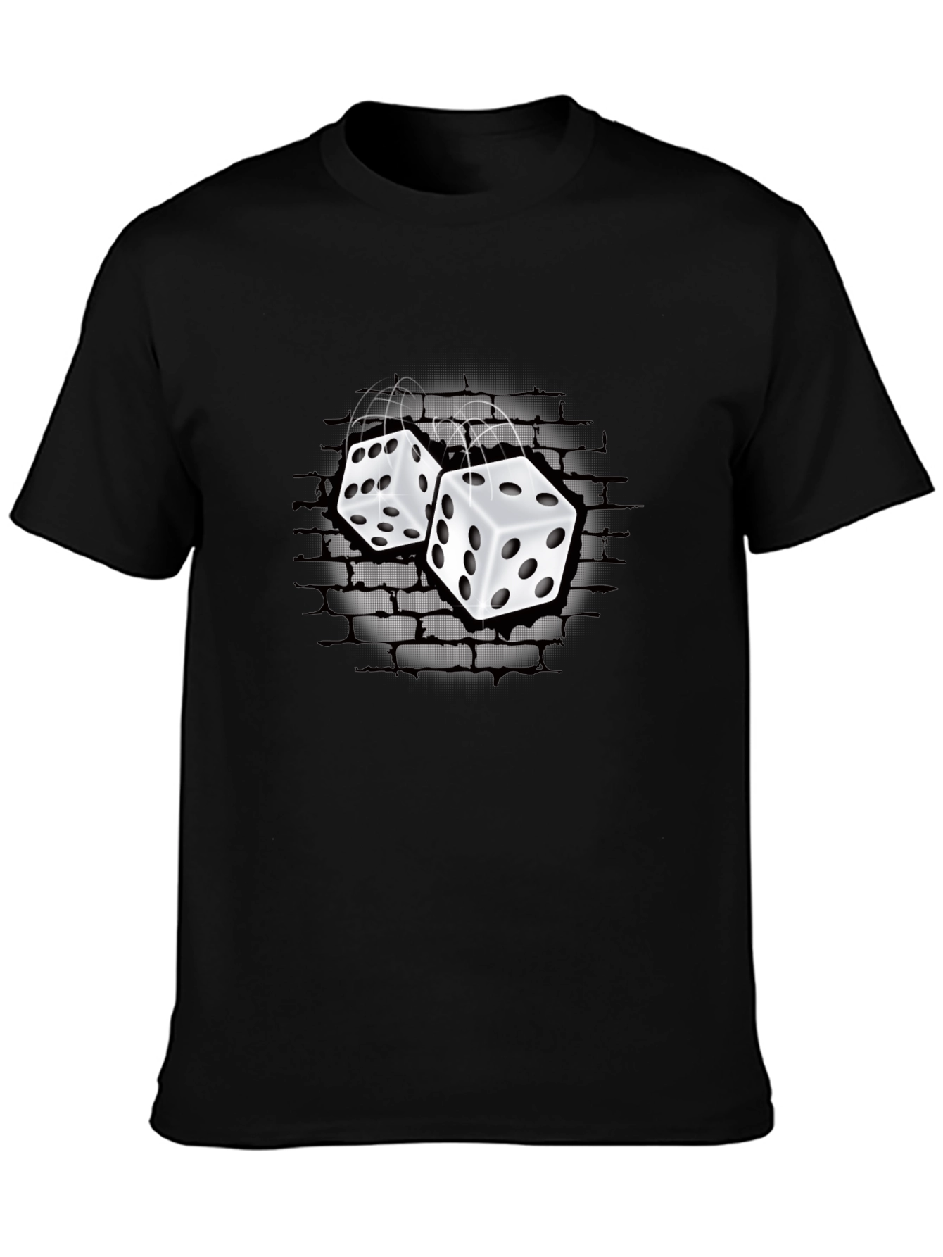Rolling Dice Graphic T-Shirt - Black