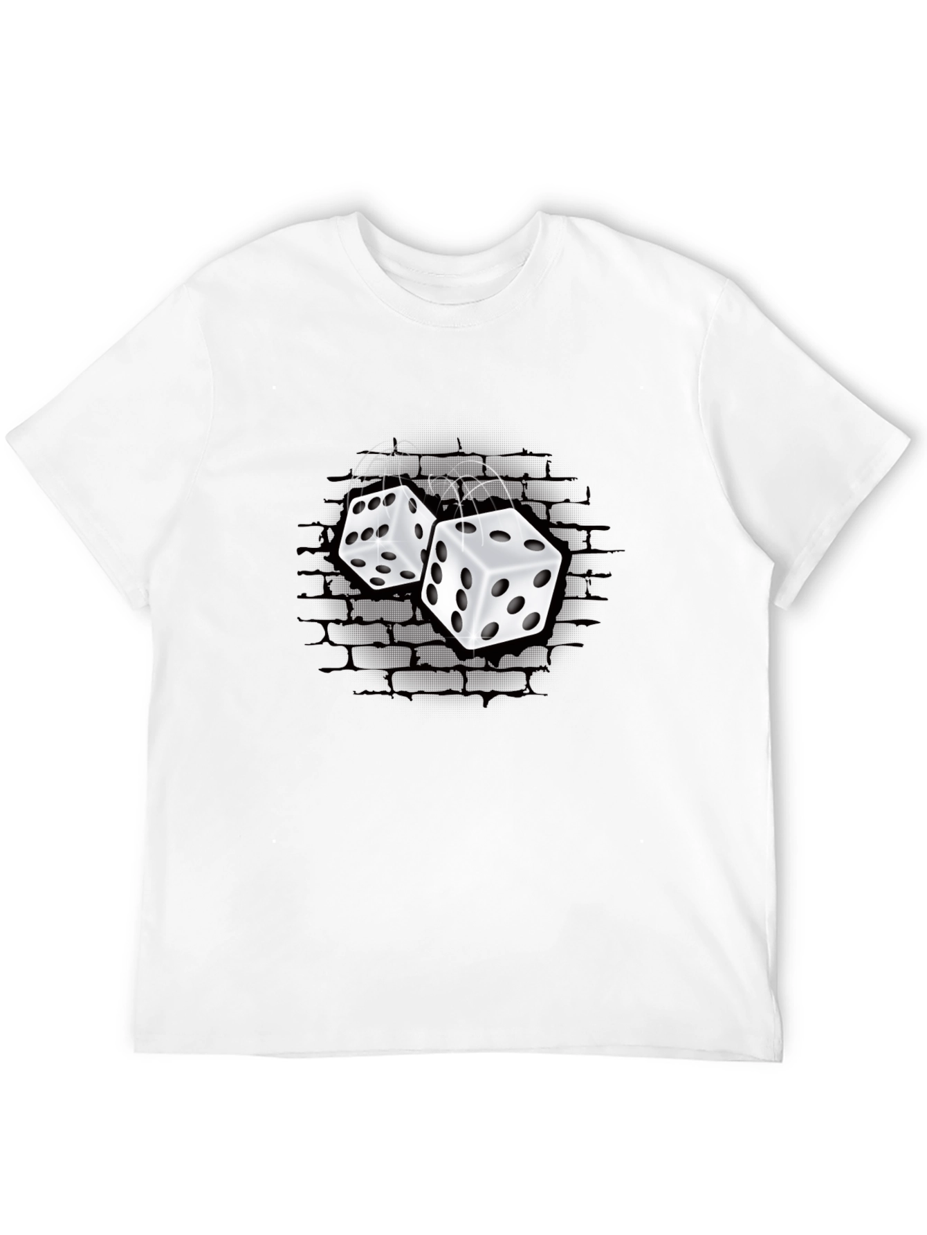 Rolling Dice Graphic T-Shirt - Black