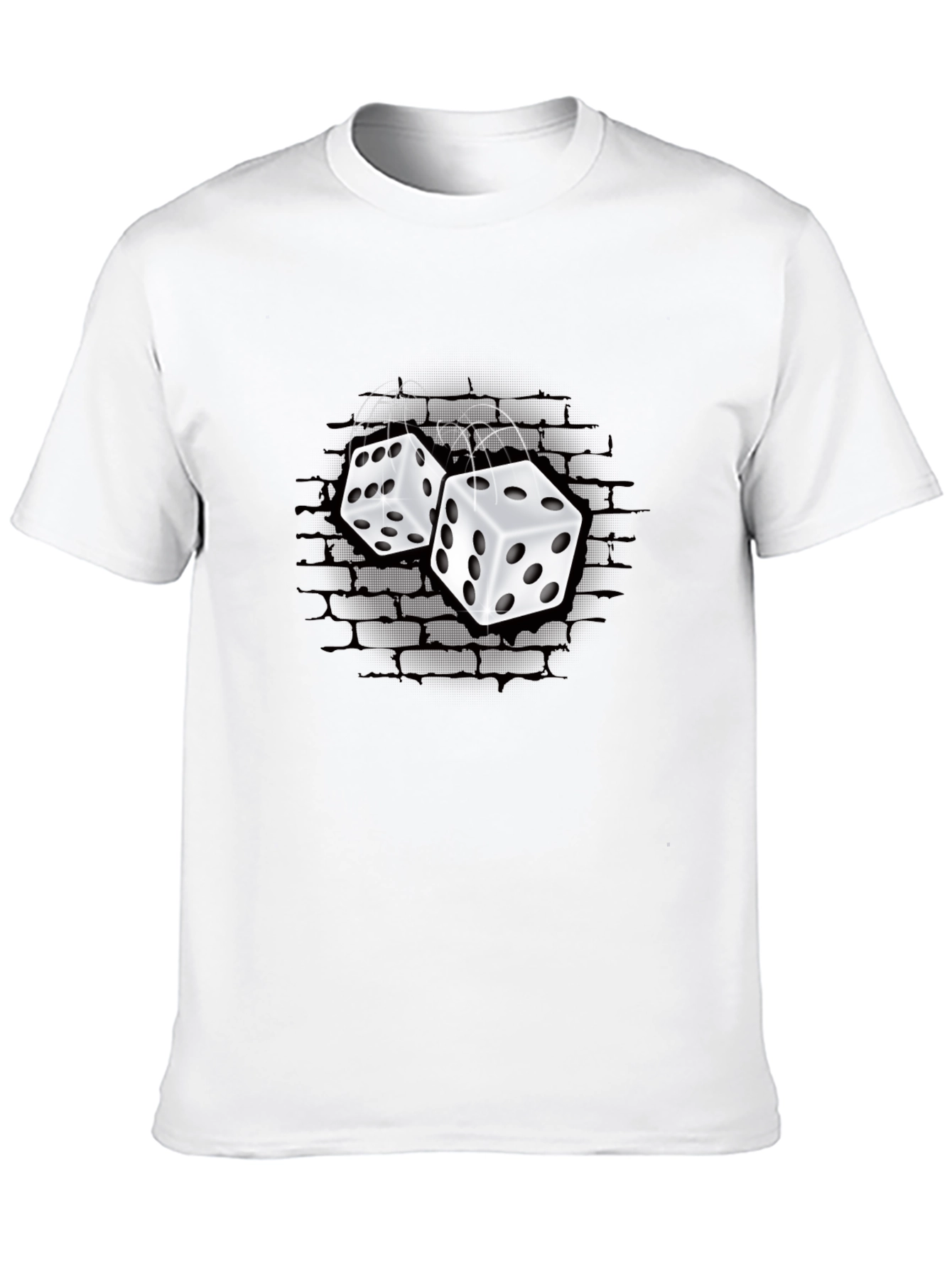 Rolling Dice Graphic T-Shirt - Black