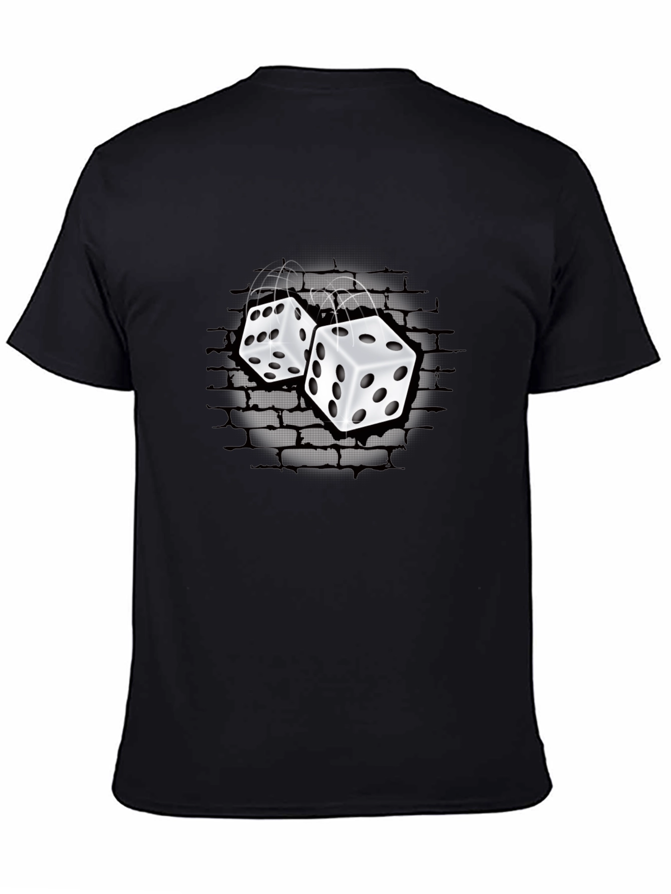 Rolling Dice Graphic T-Shirt - Black