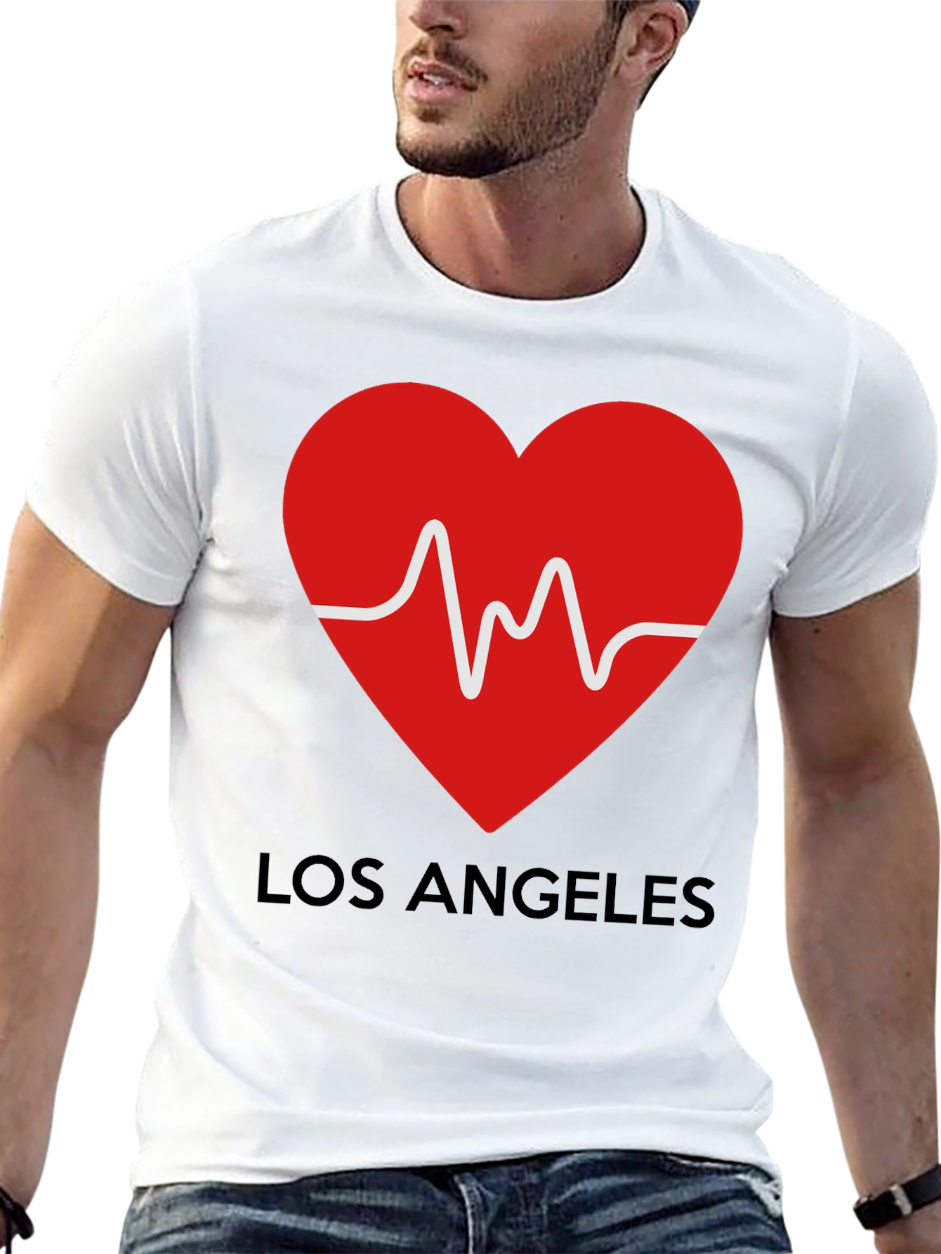 Los Angeles Heartbeat Graphic T-Shirt
