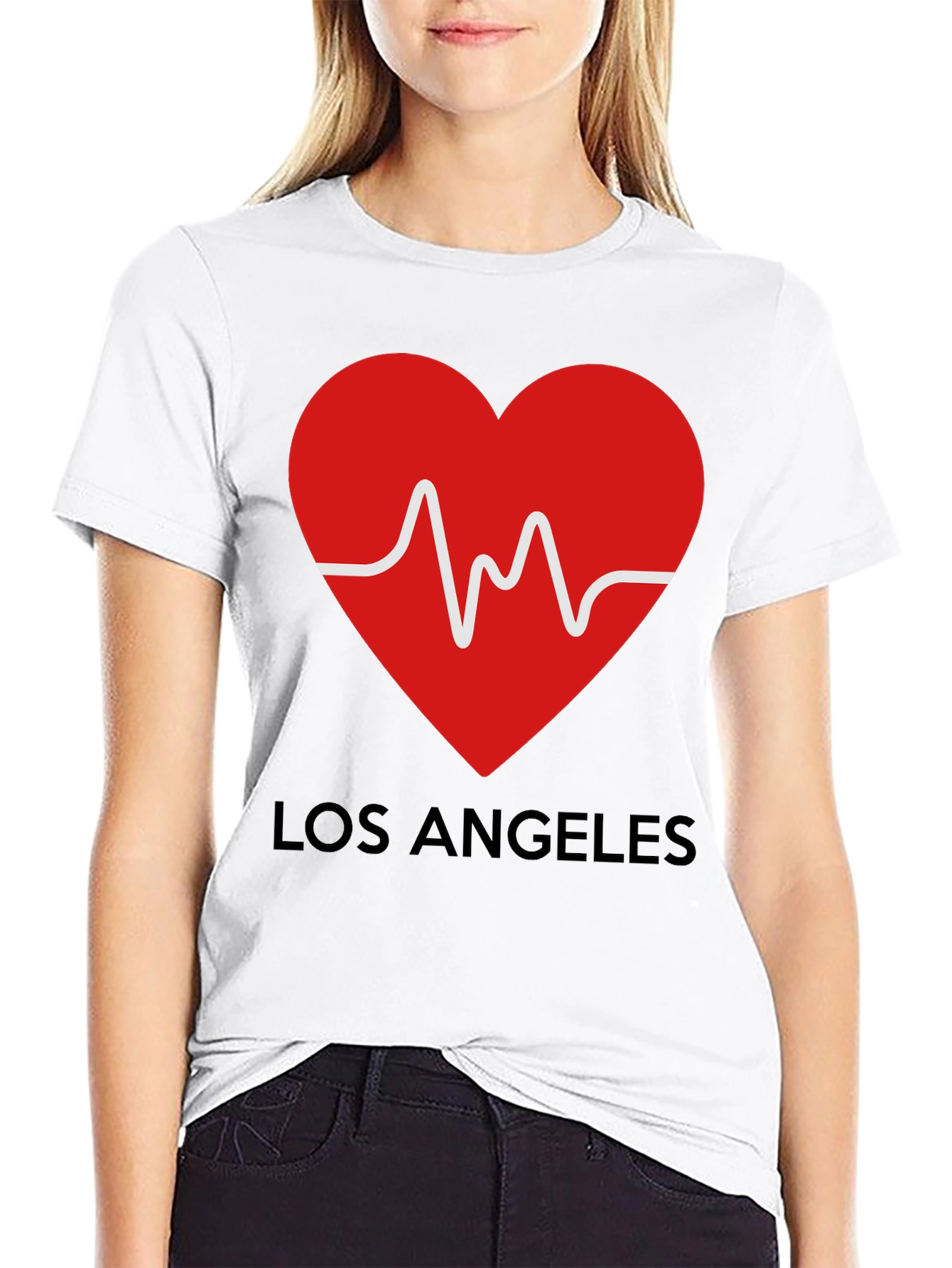 Los Angeles Heartbeat Graphic T-Shirt