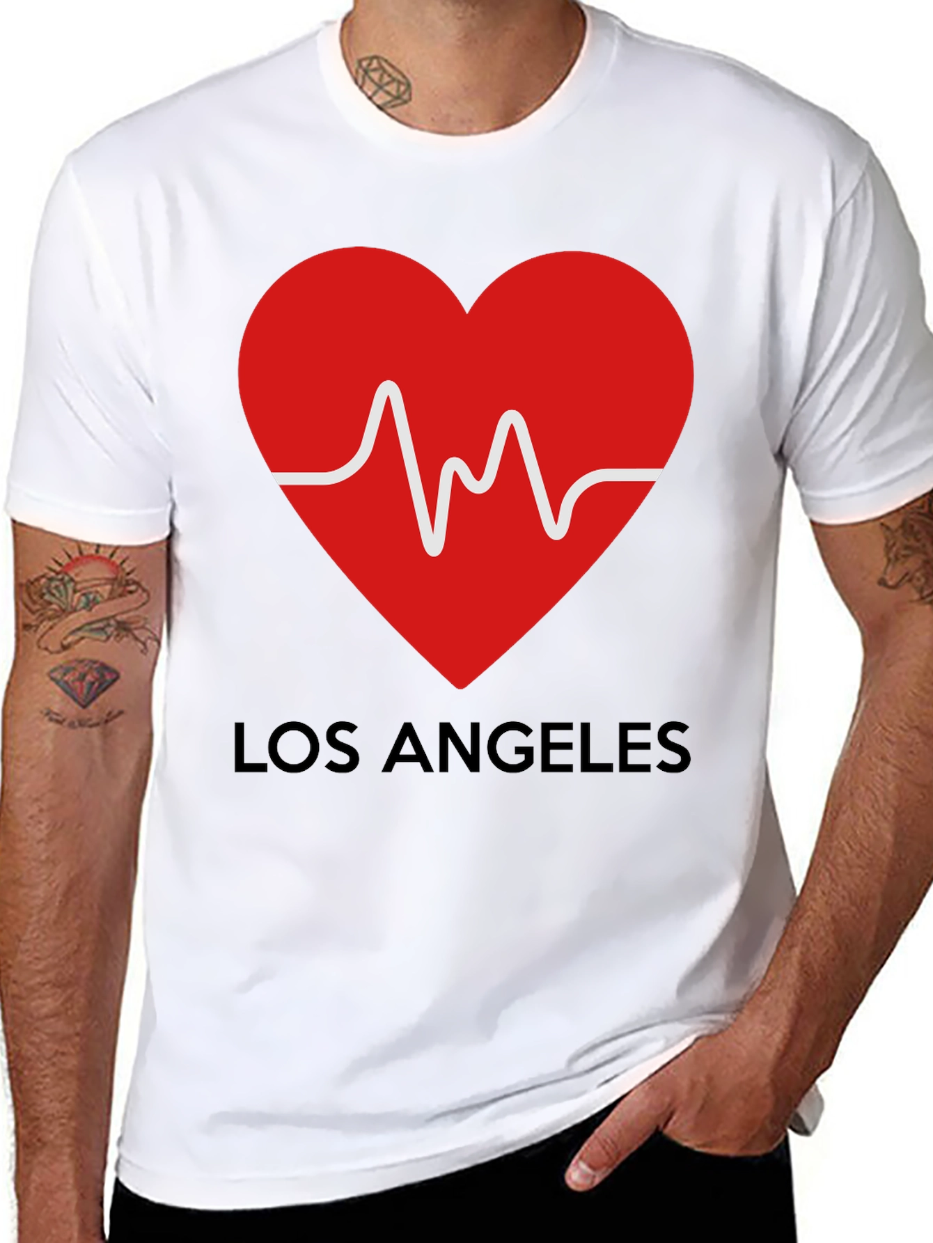 Los Angeles Heartbeat Graphic T-Shirt