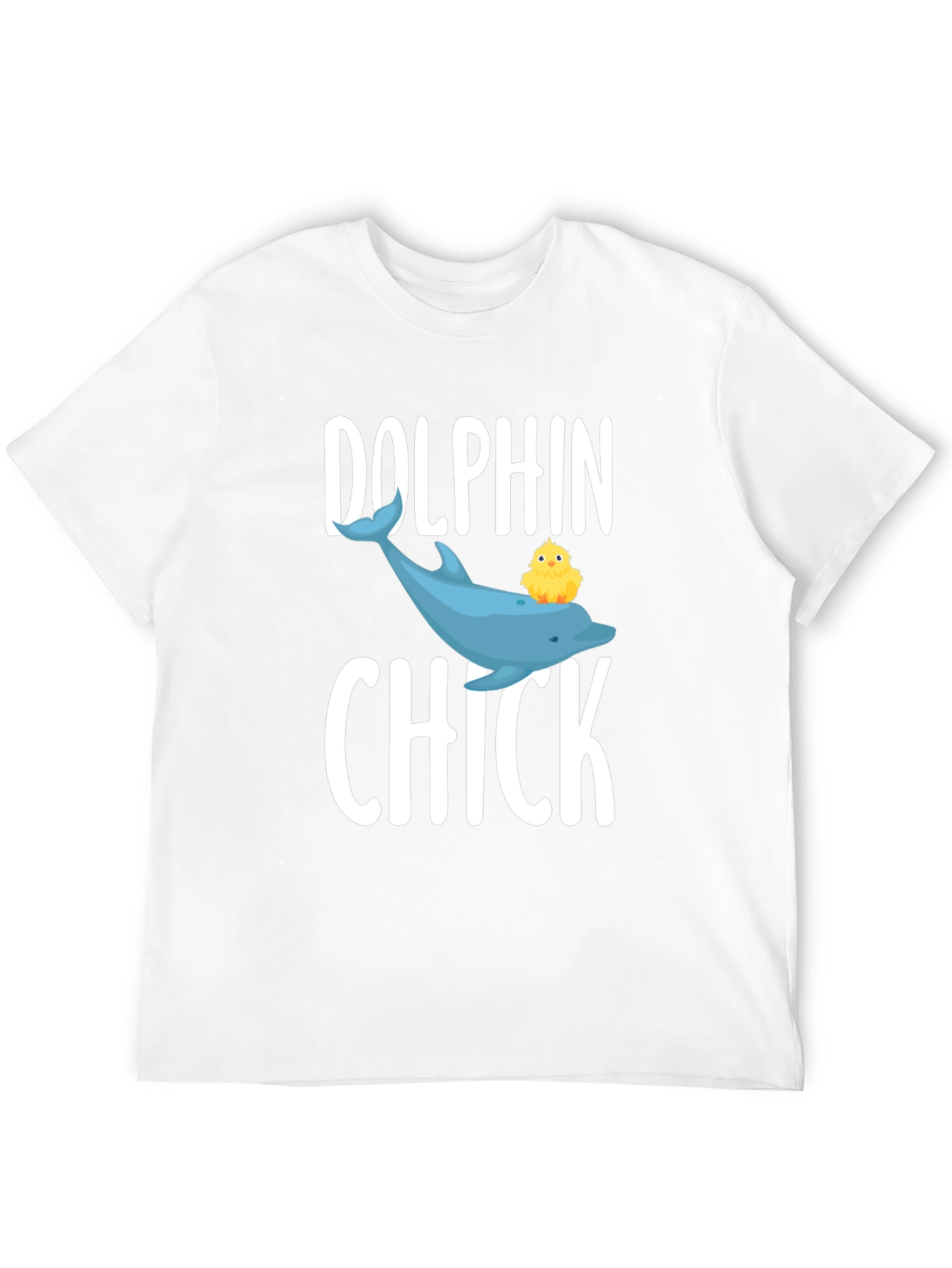 Dolphin Chick Graphic Tee - Cute Animal T-Shirt
