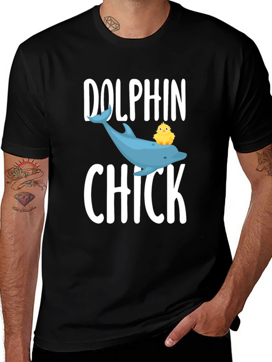 Dolphin Chick Graphic Tee - Cute Animal T-Shirt