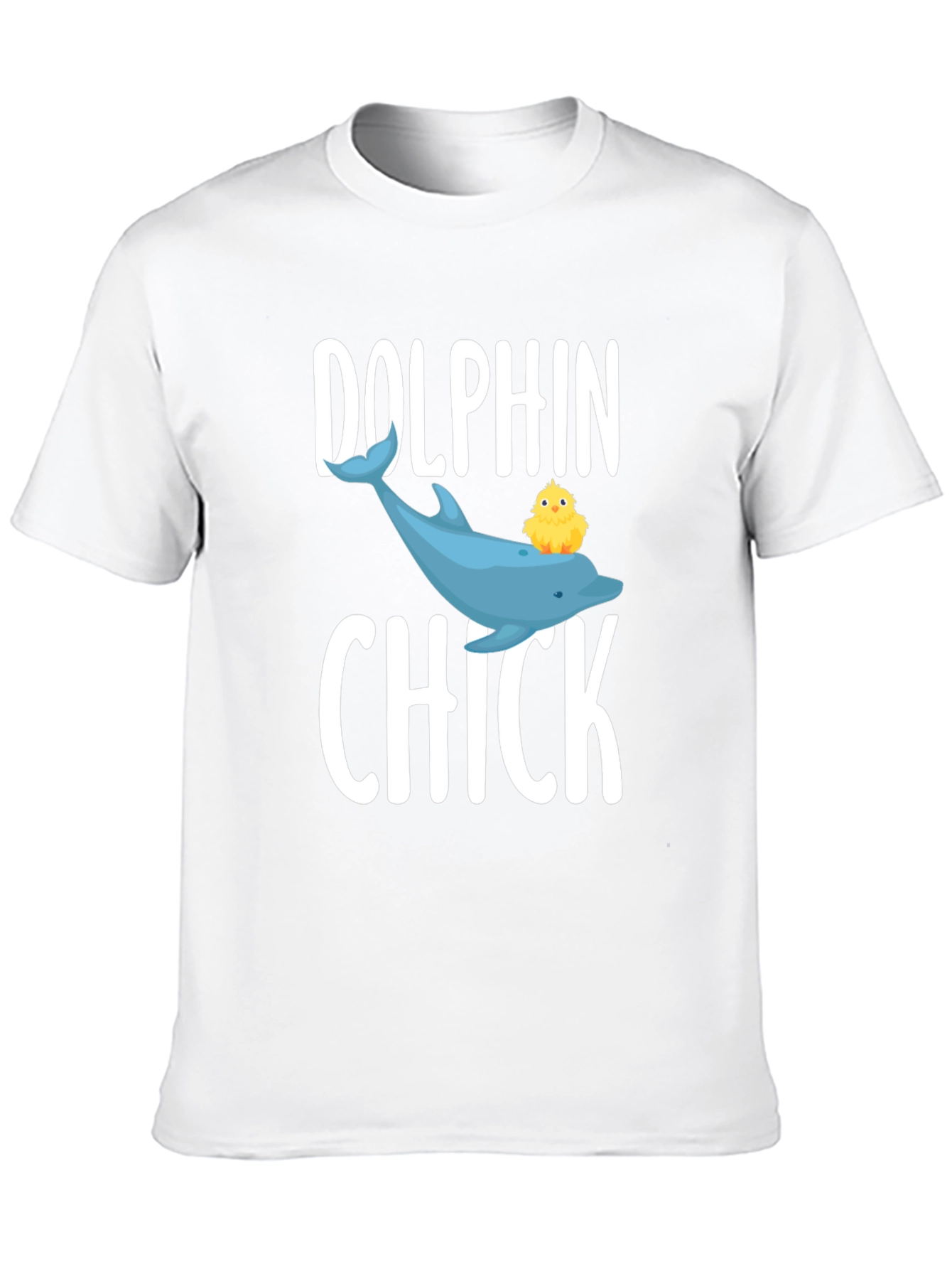 Dolphin Chick Graphic Tee - Cute Animal T-Shirt