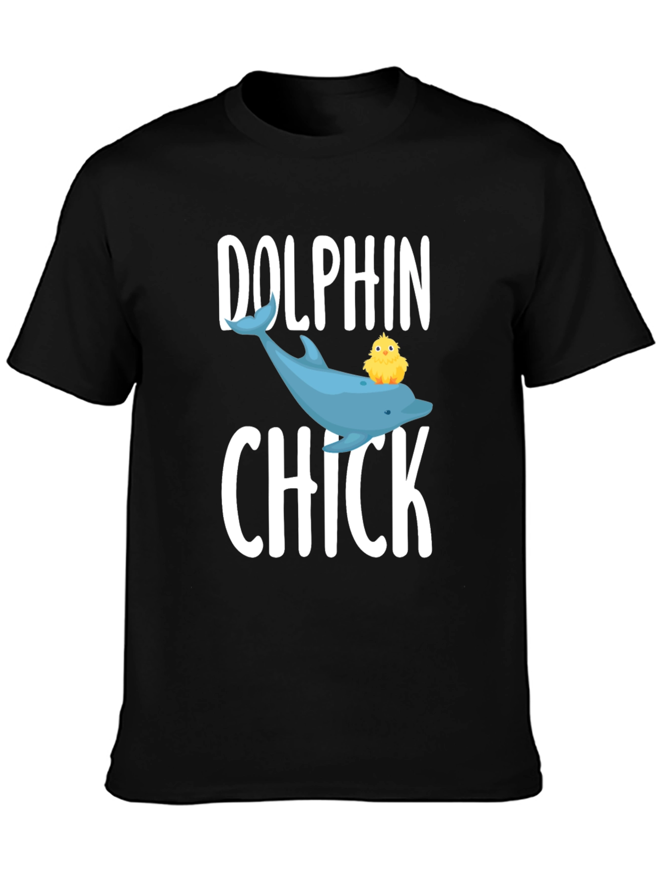 Dolphin Chick Graphic Tee - Cute Animal T-Shirt