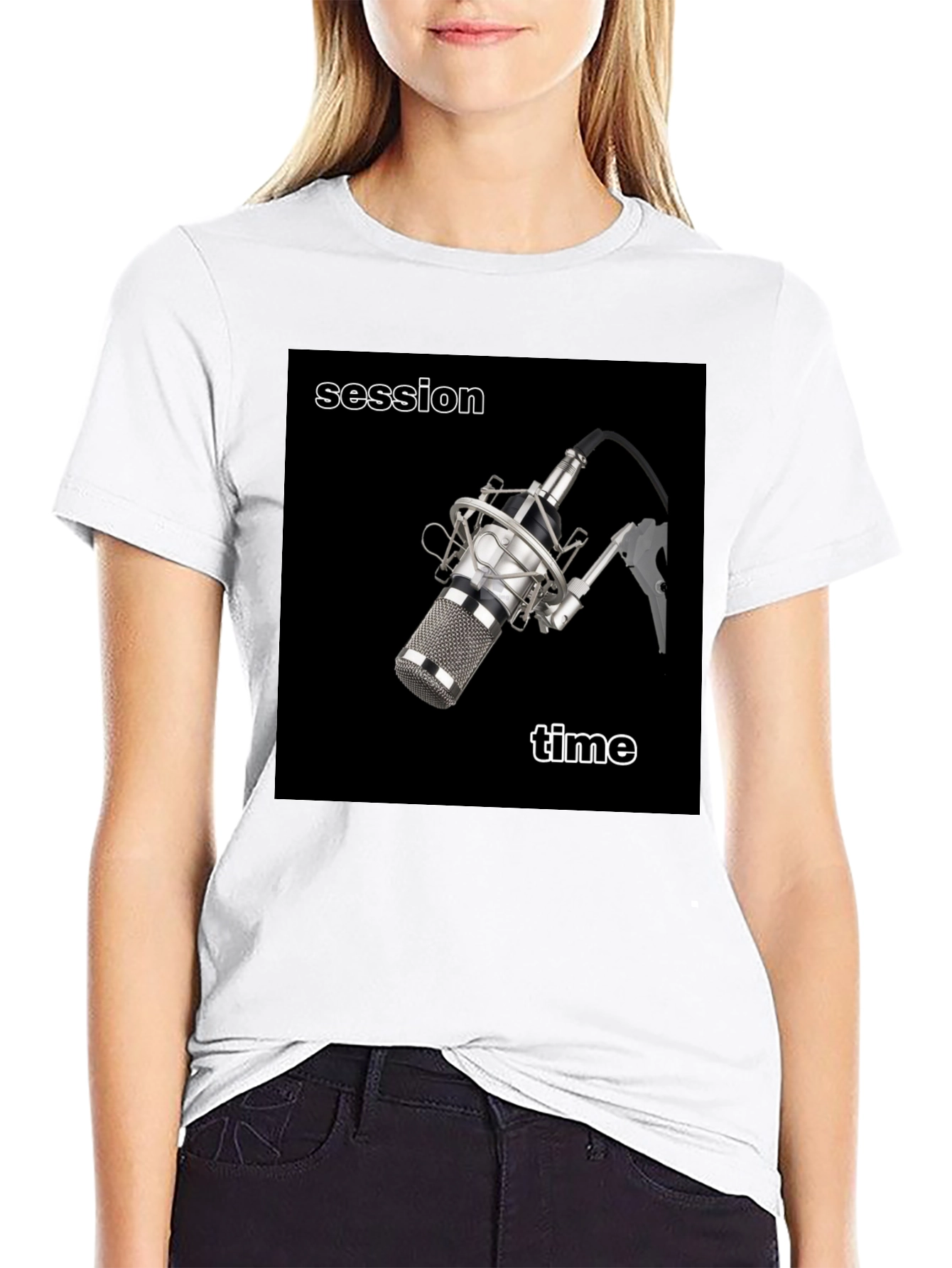 Session Time Microphone T-Shirt - Musician Apparel