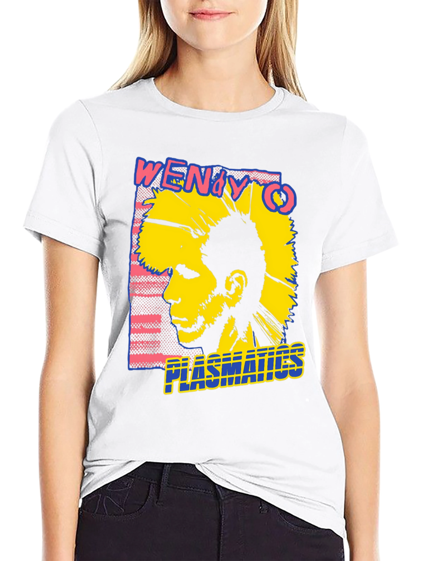Plastics Punk Band Graphic Tee - Black