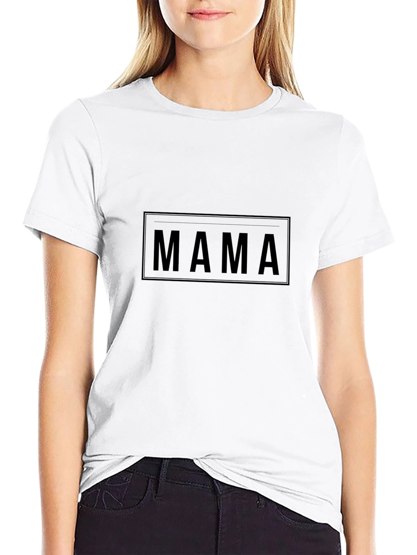 MAMA Graphic Tee - Classic Black Crew Neck
