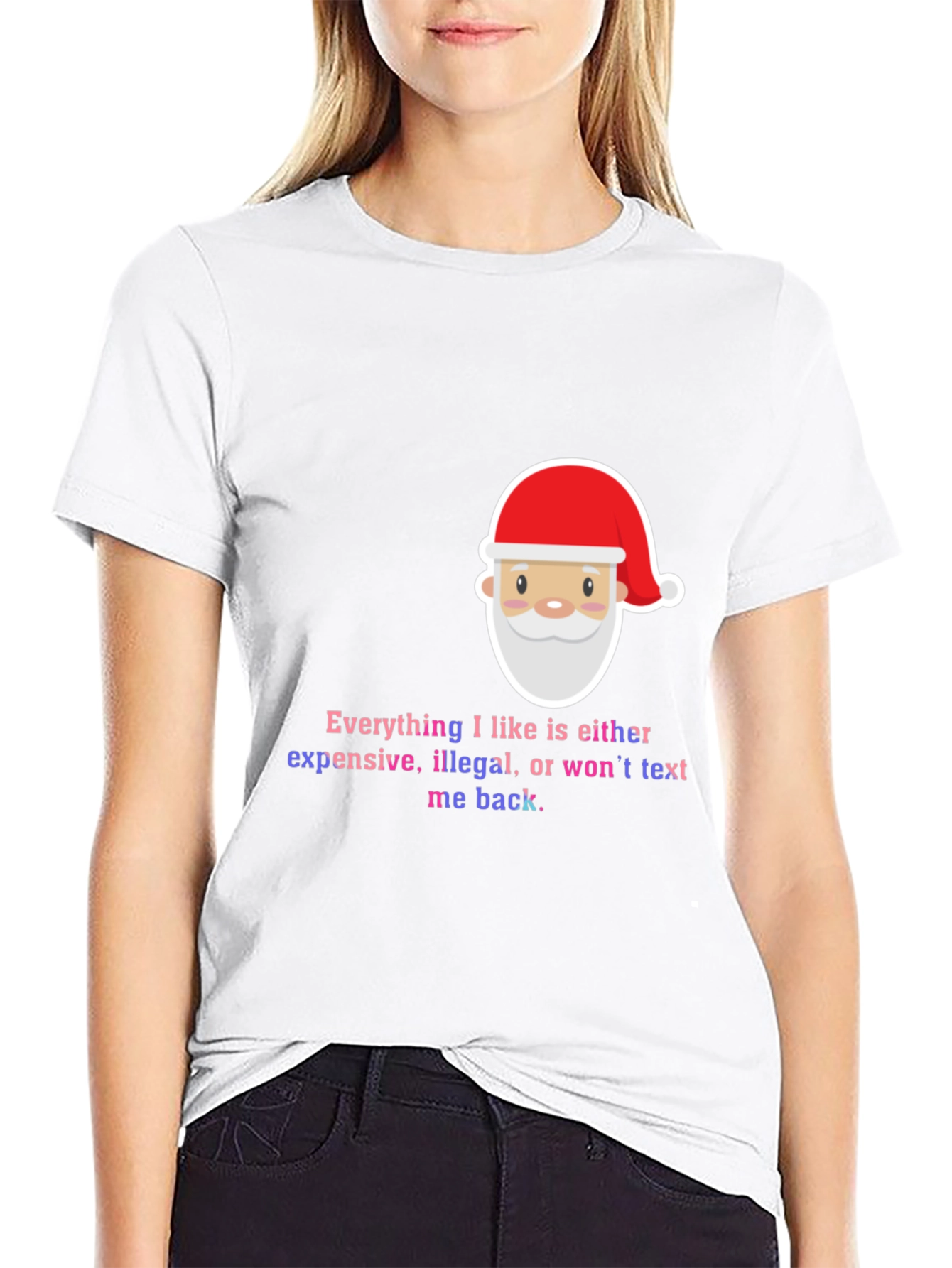 Funny Santa Everything I Like Mens Black T-Shirt