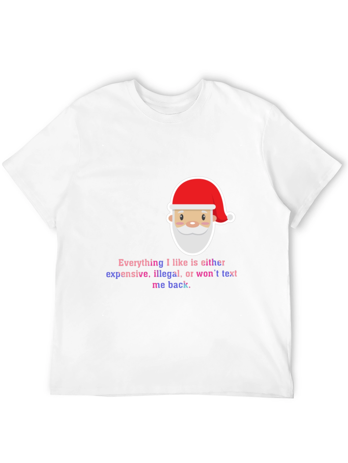 Funny Santa Everything I Like Mens Black T-Shirt