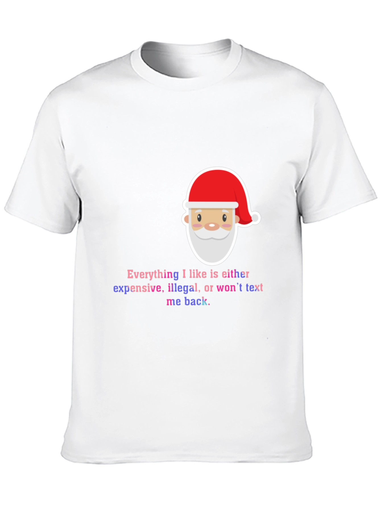 Funny Santa Everything I Like Mens Black T-Shirt