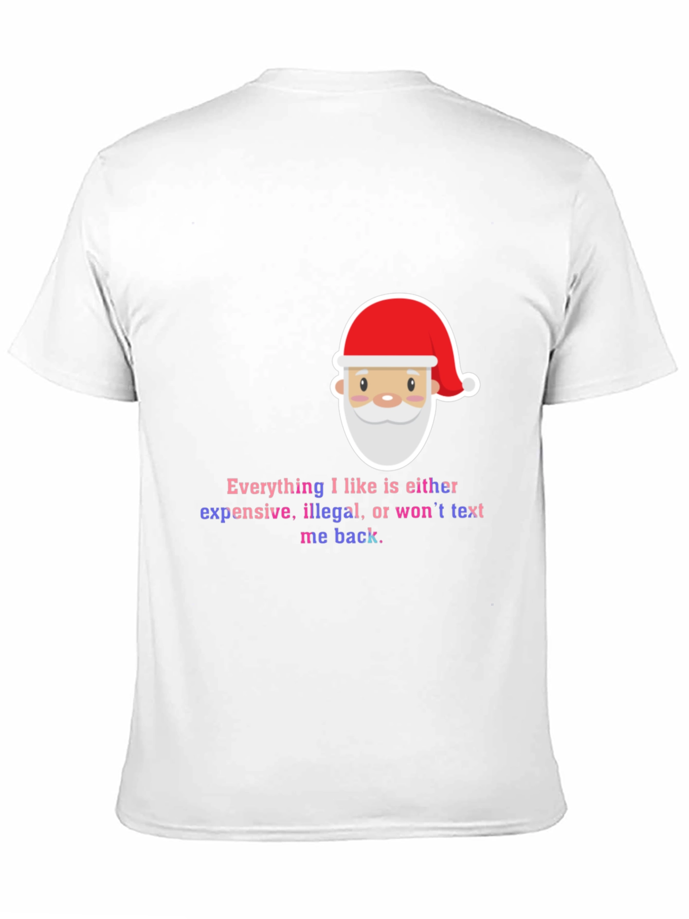 Funny Santa Everything I Like Mens Black T-Shirt