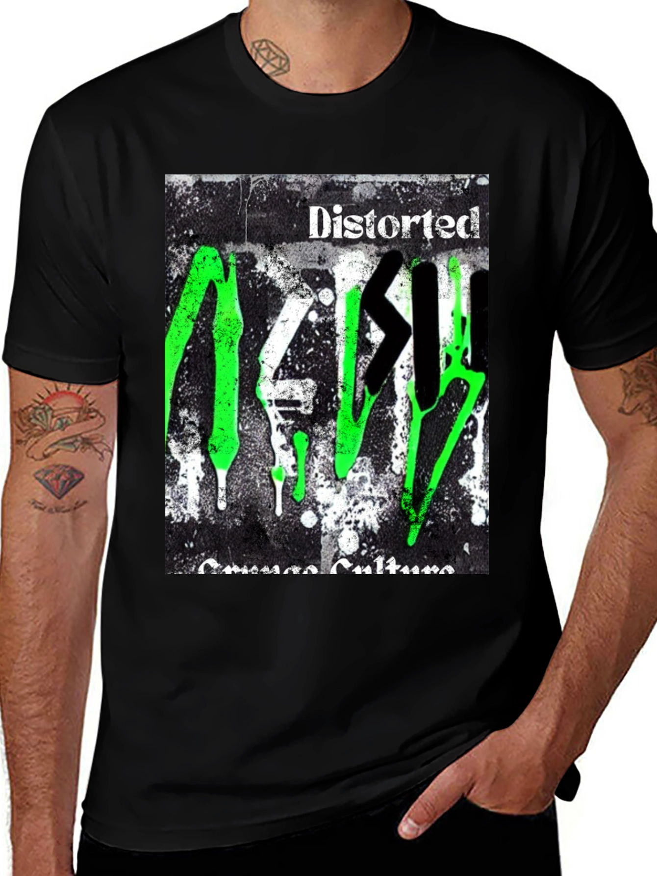 Distorted Garage Culture Graphic Tee