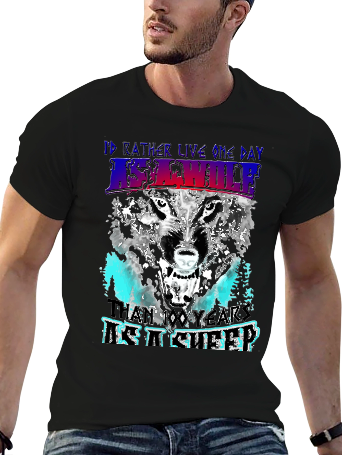 Id Rather Live One Day As A Wolf T-Shirt