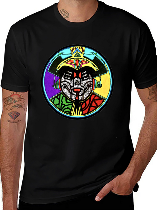 Abstract Graphic Print Crewneck T-Shirt