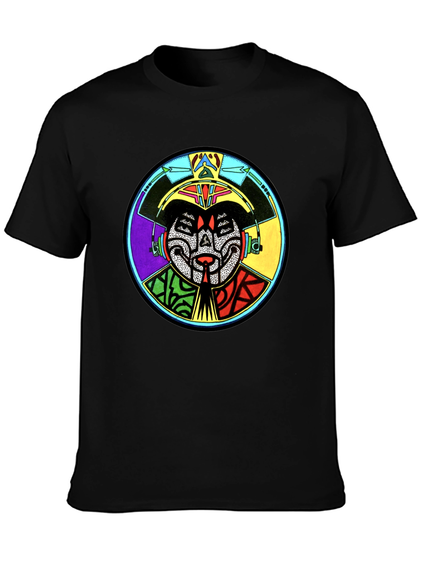 Abstract Graphic Print Crewneck T-Shirt