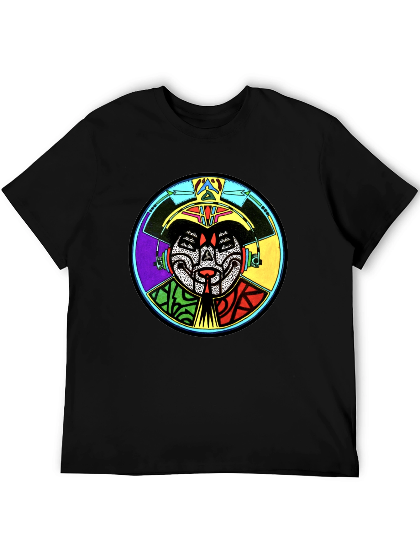 Abstract Graphic Print Crewneck T-Shirt
