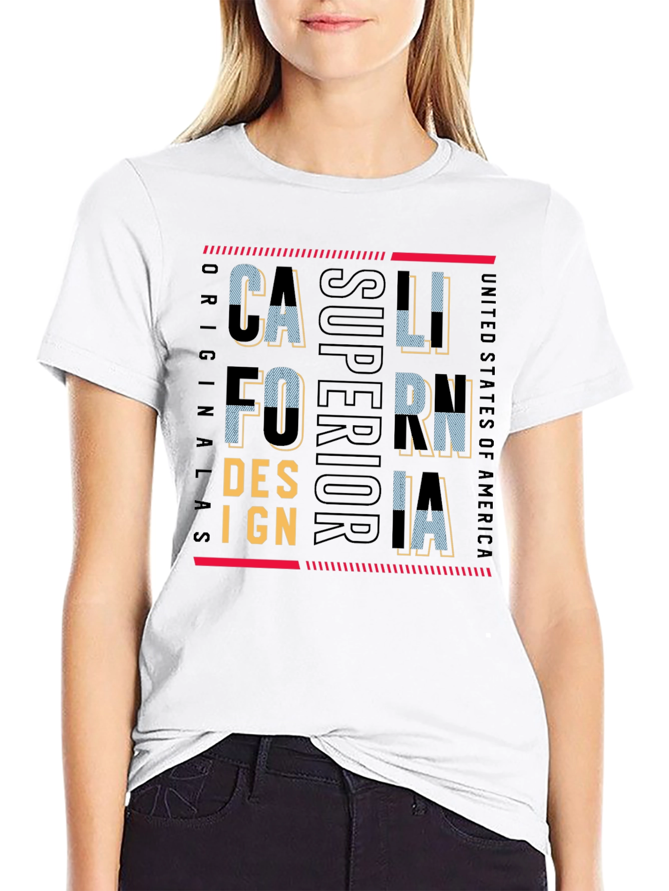 California Superior Design Black T-Shirt