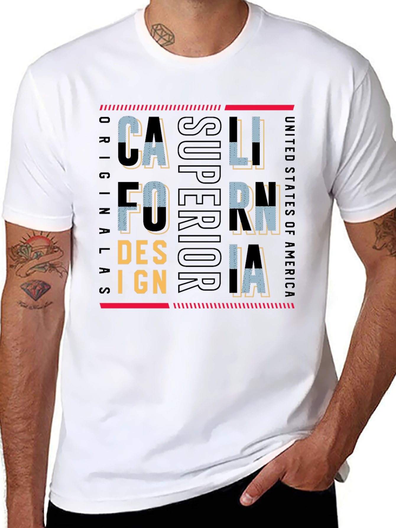 California Superior Design Black T-Shirt