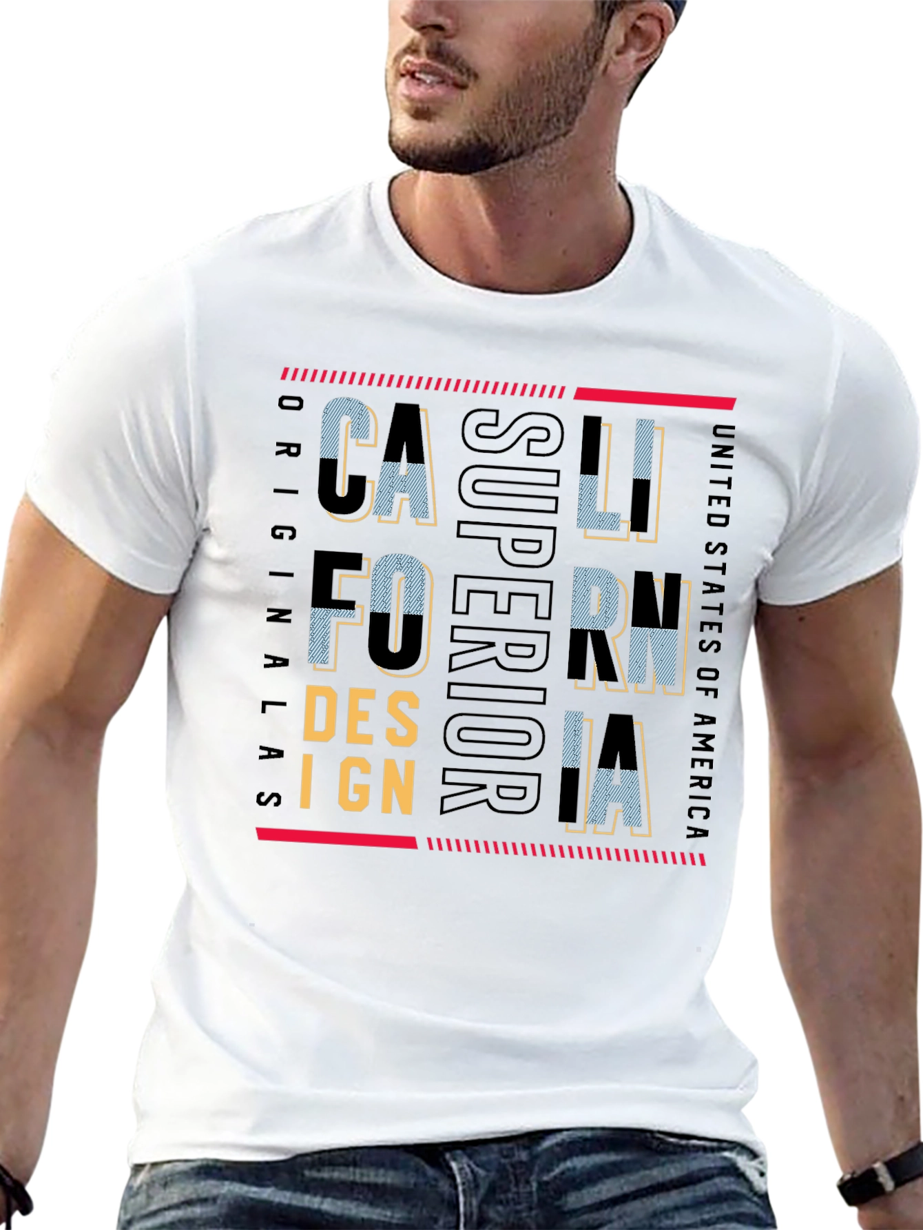 California Superior Design Black T-Shirt