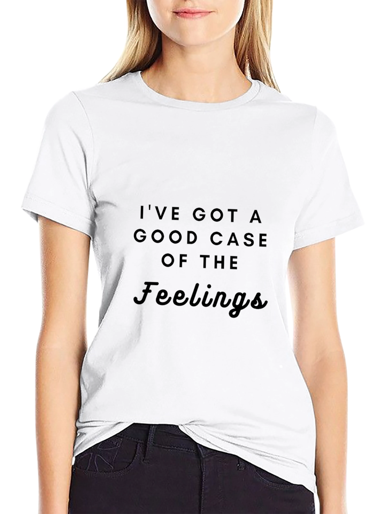 Funny Feelings Black Graphic Tee