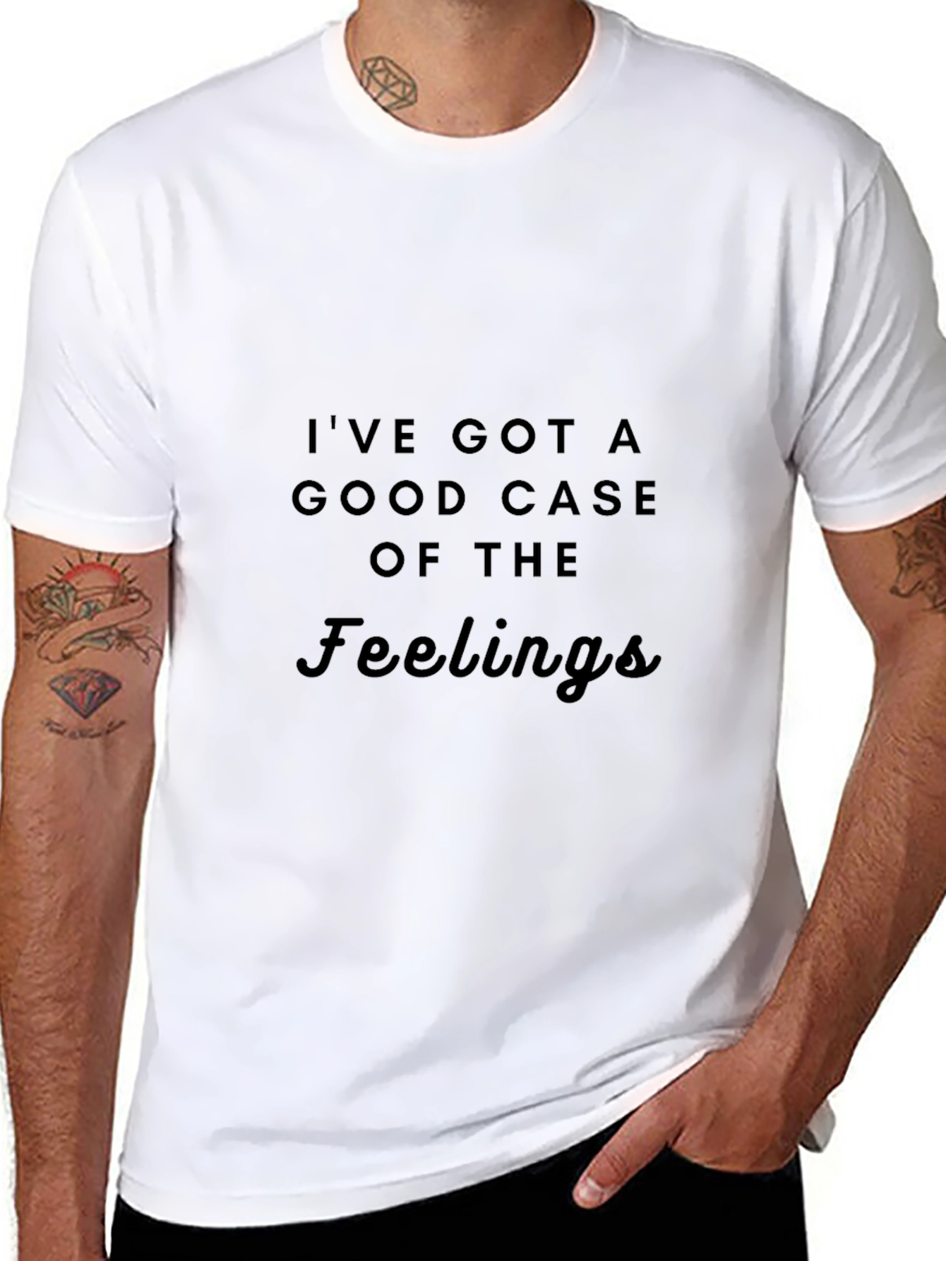 Funny Feelings Black Graphic Tee