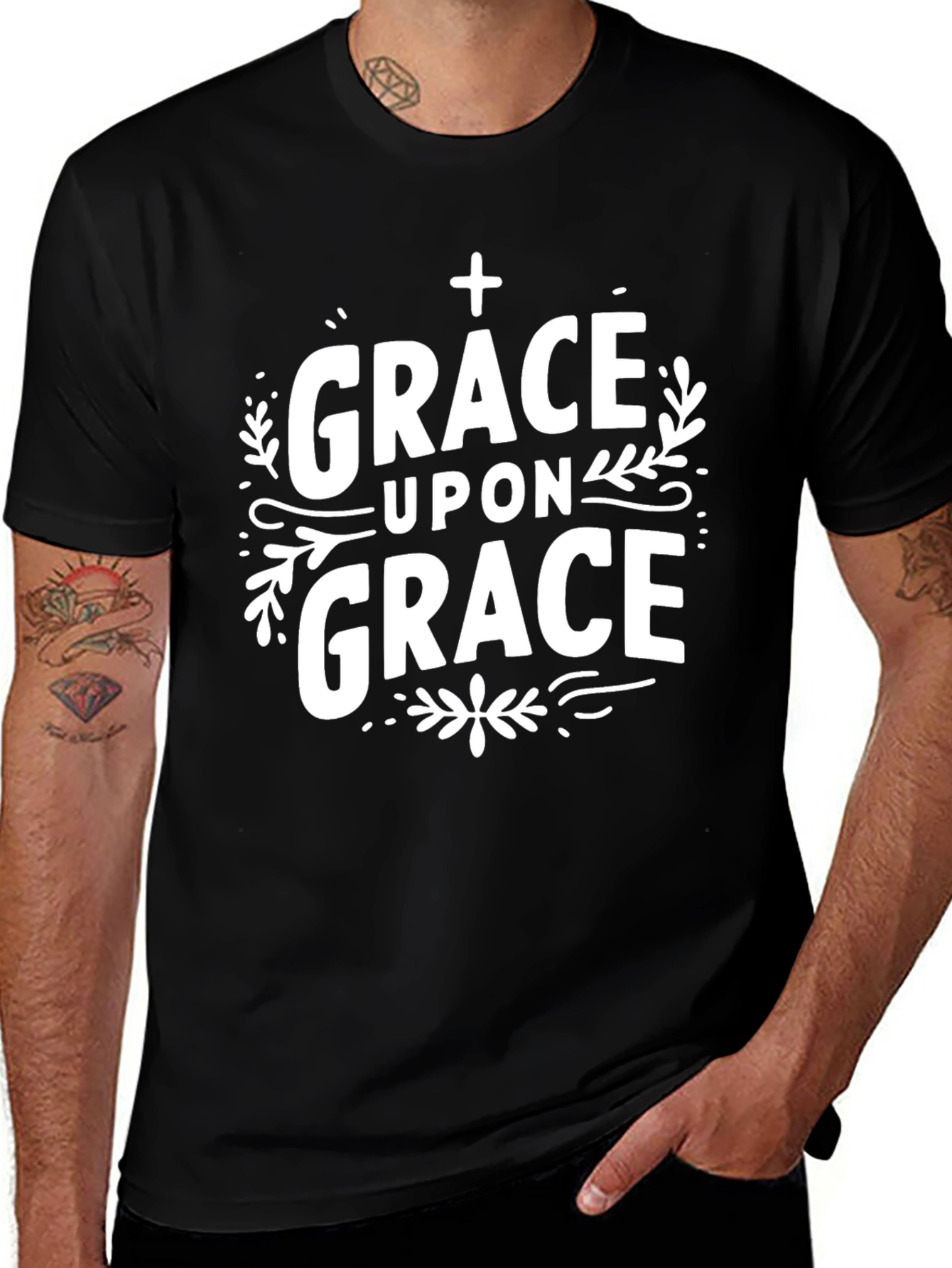 Grace Upon Grace Christian Graphic T-Shirt
