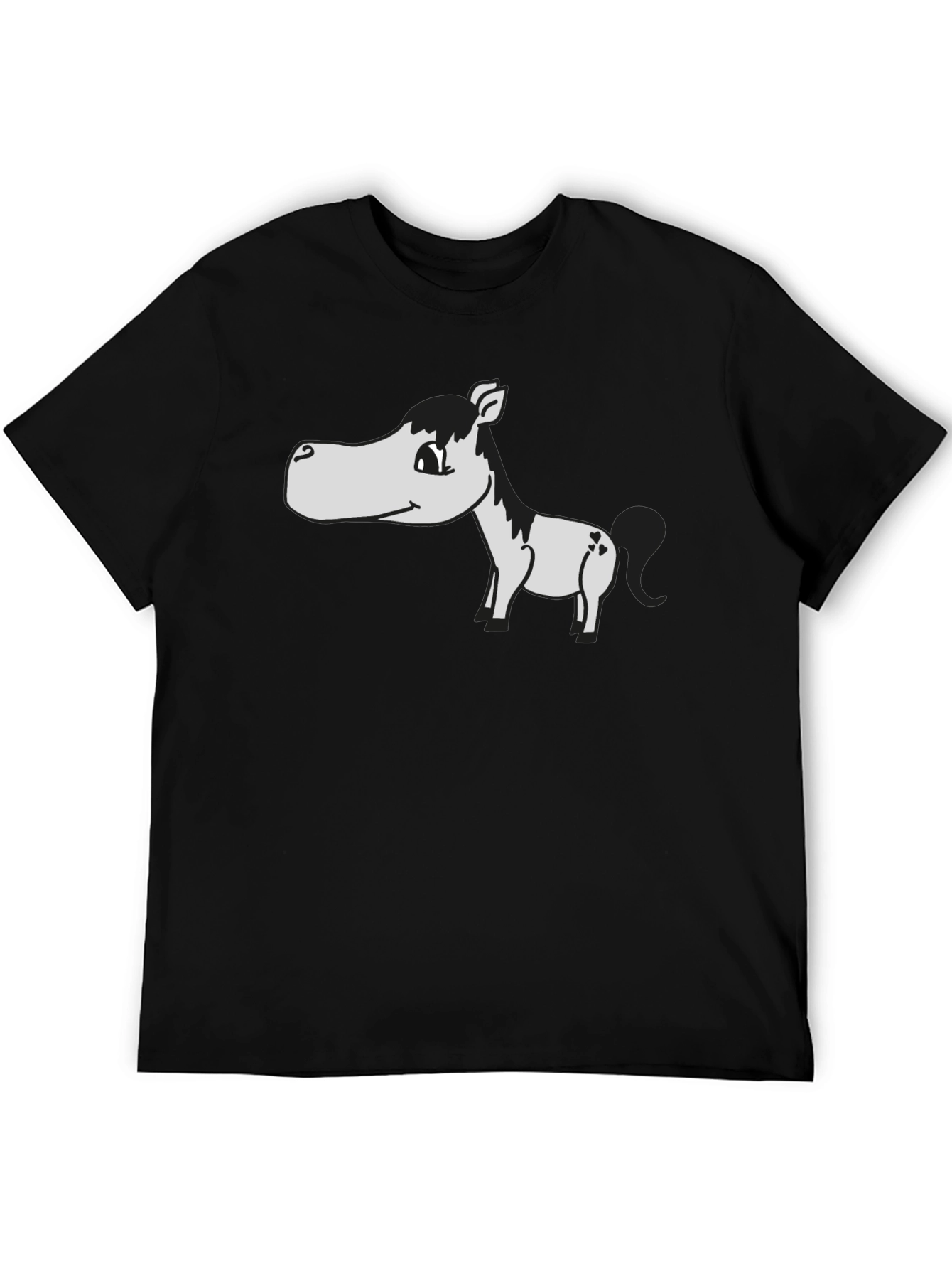 Funny Horse Graphic Tee - Unisex Black T-Shirt